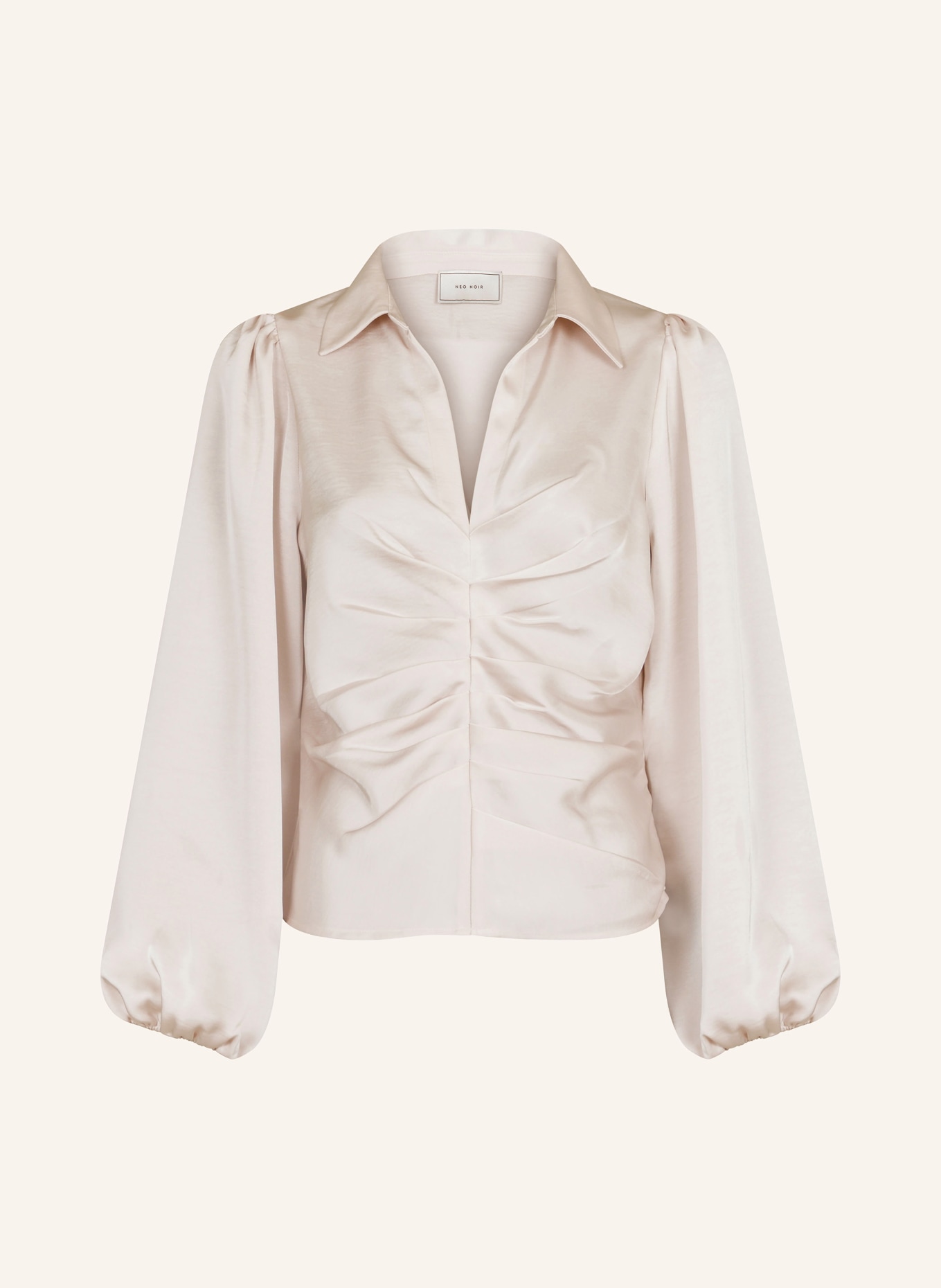 NEO NOIR Blusenshirt MILLE aus Satin, Farbe: CREME (Bild 1)