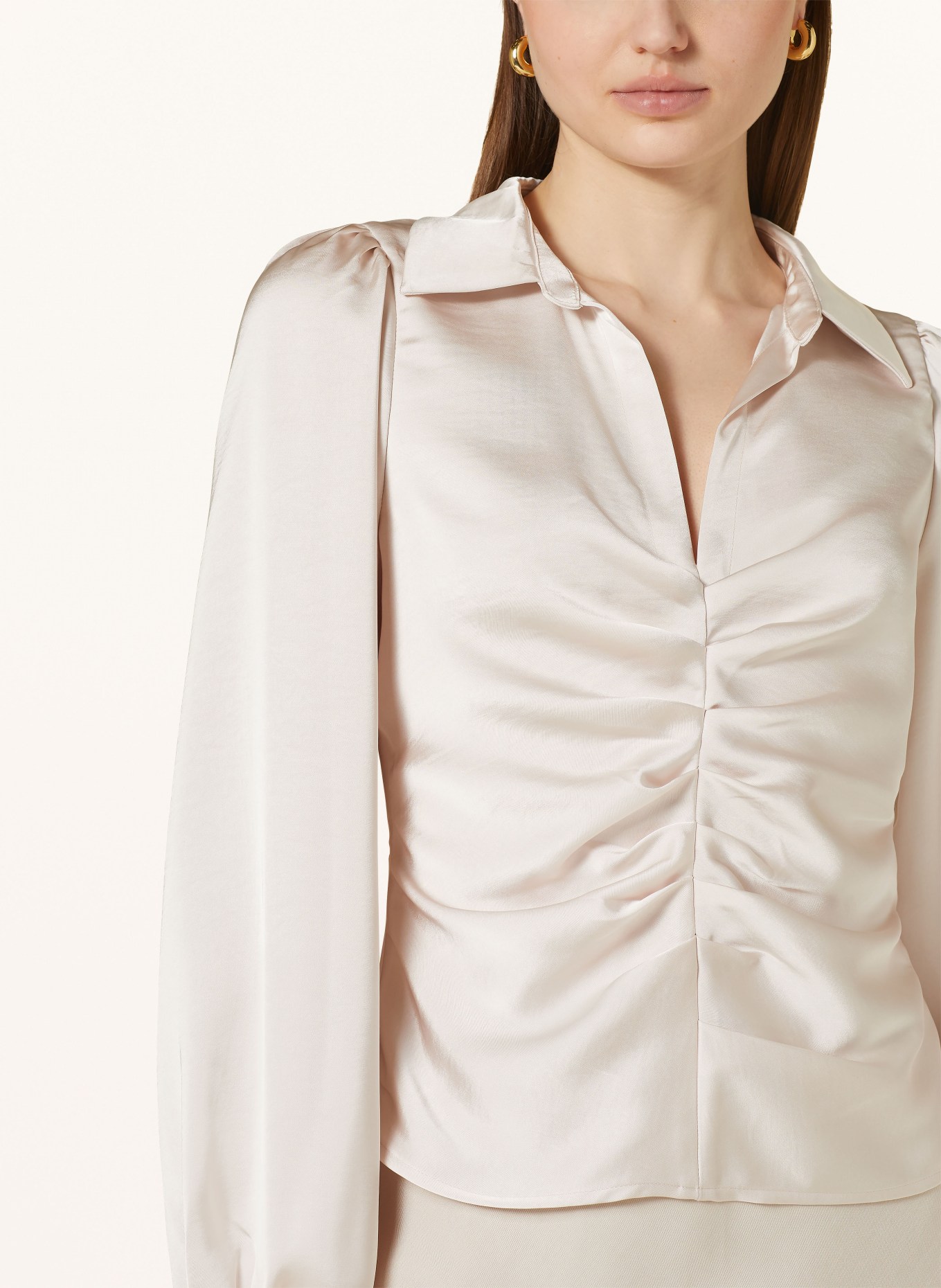 NEO NOIR Shirt blouse MILLE made of satin, Color: CREAM (Image 4)