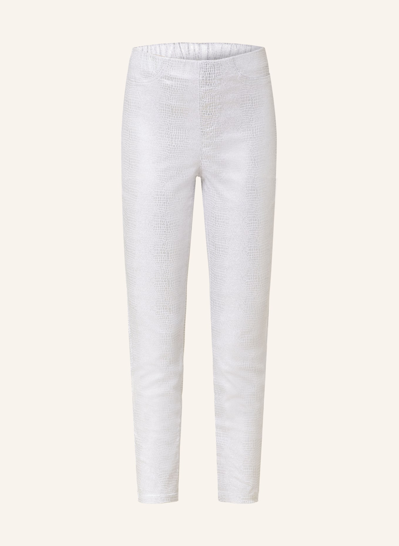 Joseph Ribkoff 7/8 pants, Color: WHITE/ SILVER (Image 1)