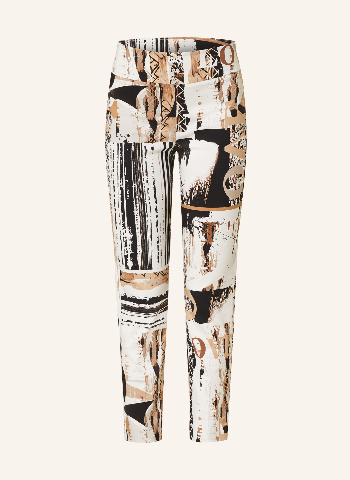 Joseph Ribkoff Trousers, Color: BEIGE/ WHITE/ BLACK (Image 1)