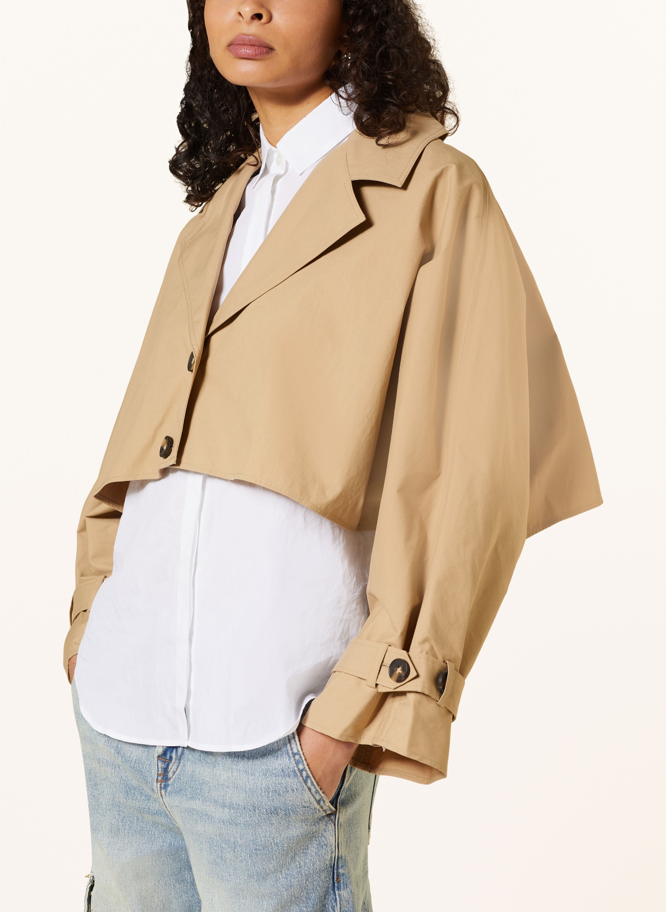 COS Cropped jacket, Color: BEIGE (Image 4)