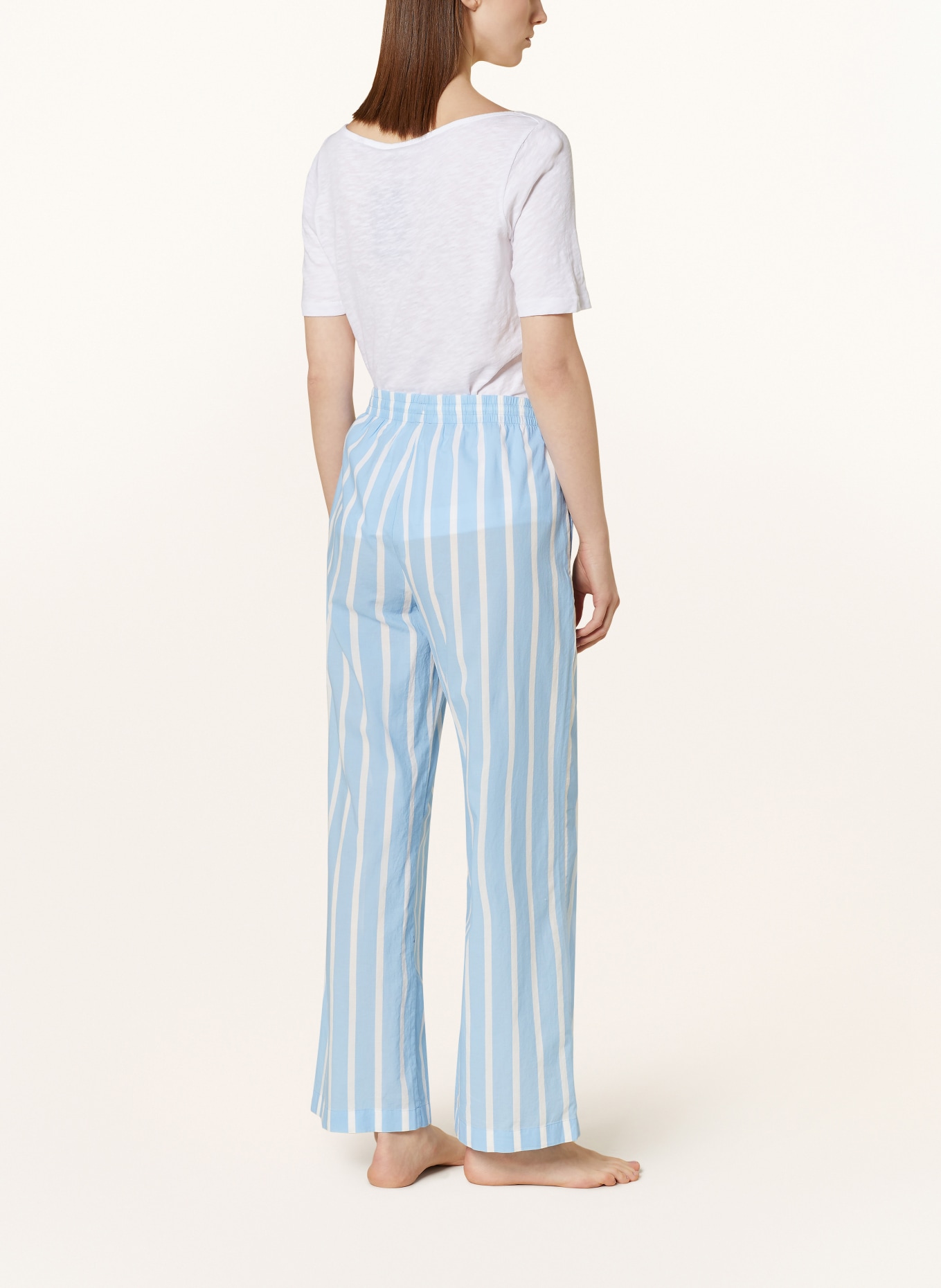 mey Pajama pants series FEE, Color: LIGHT BLUE/ WHITE (Image 3)