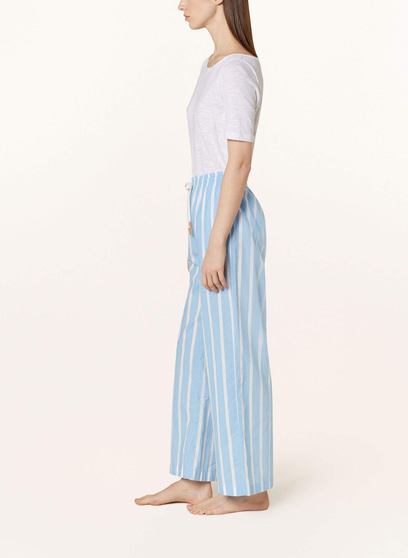 mey Pajama pants series FEE, Color: LIGHT BLUE/ WHITE (Image 4)