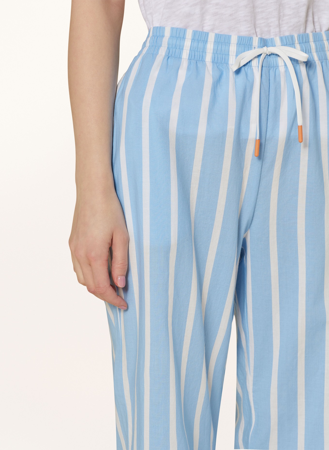 mey Pajama pants series FEE, Color: LIGHT BLUE/ WHITE (Image 5)