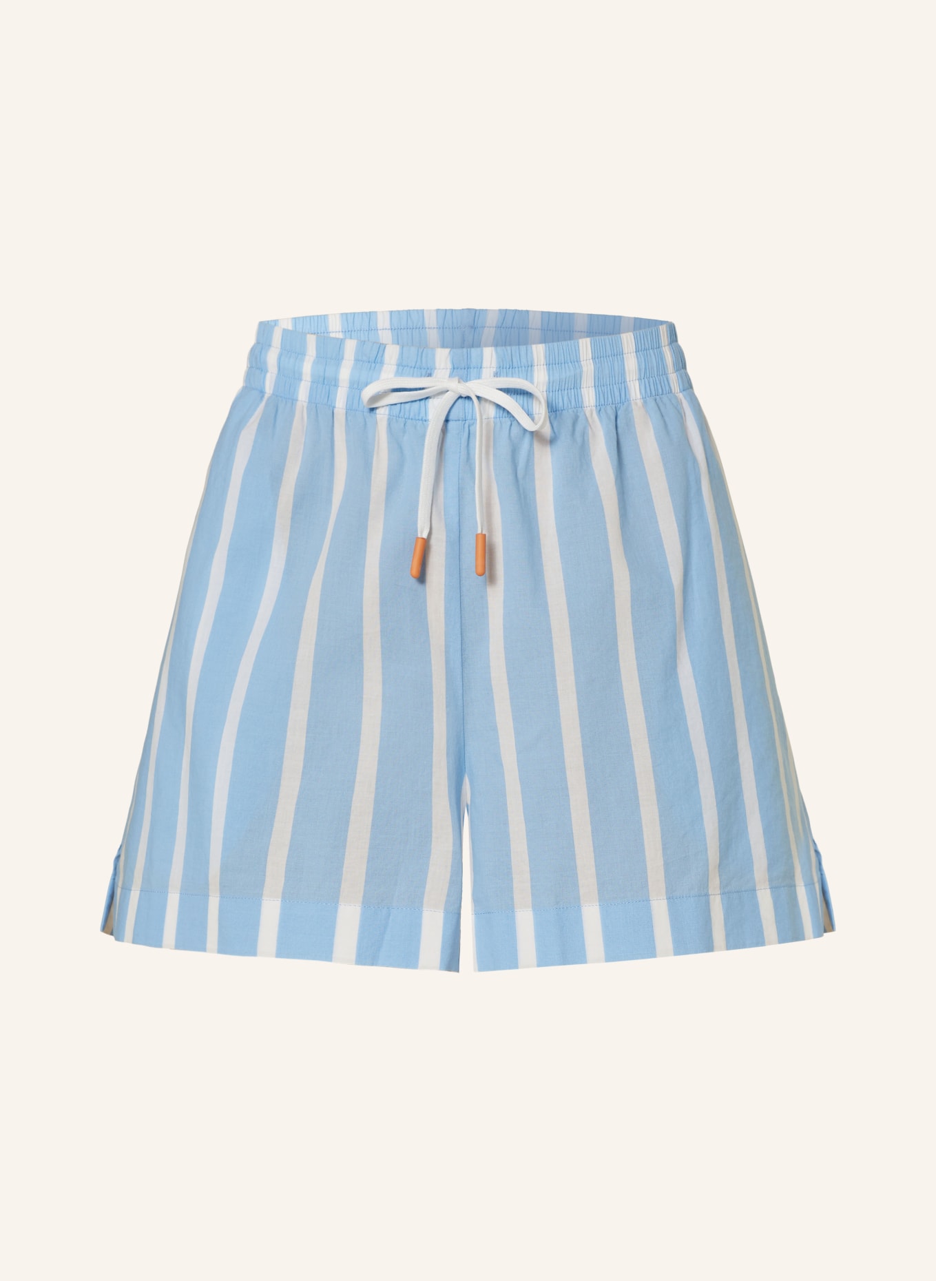 mey Pajama shorts series FEE, Color: LIGHT BLUE/ WHITE (Image 1)