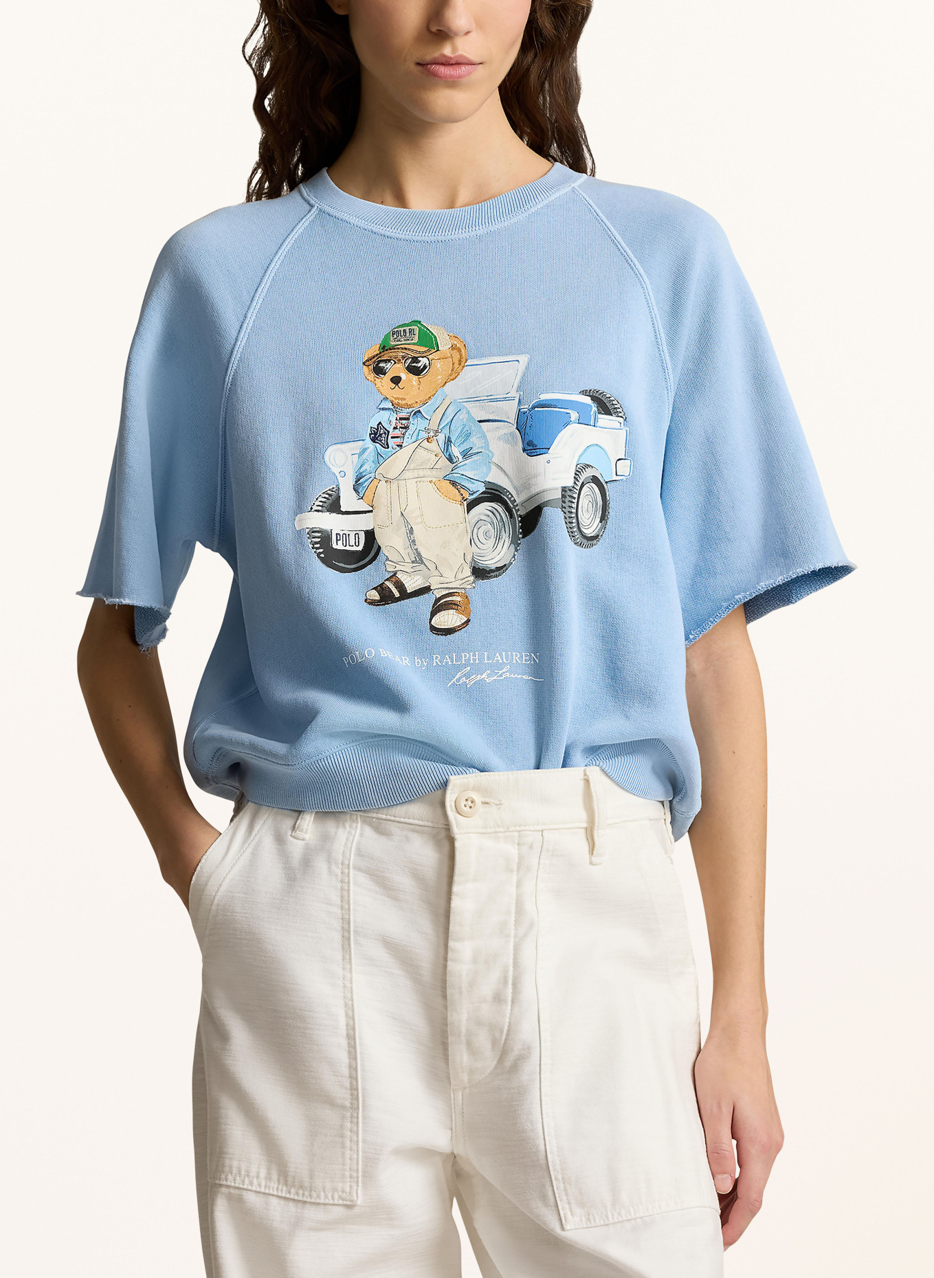 POLO RALPH LAUREN Sweatshirt, Farbe: HELLBLAU/ WEISS/ BRAUN (Bild 4)
