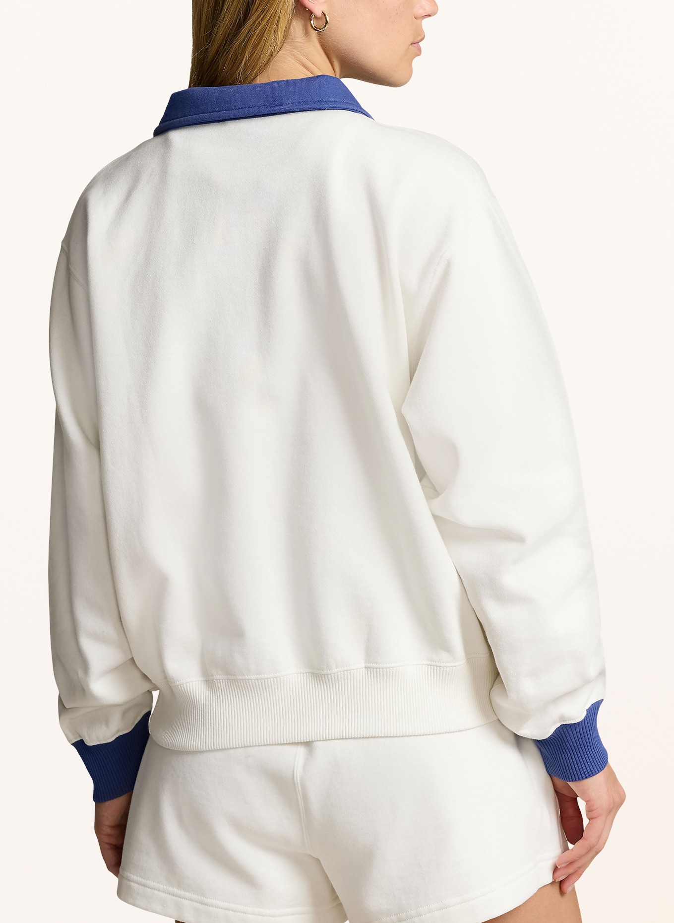 POLO RALPH LAUREN Bluza dresowa typu troyer, Kolor: KREMOWY/ NIEBIESKI (Obrazek 3)
