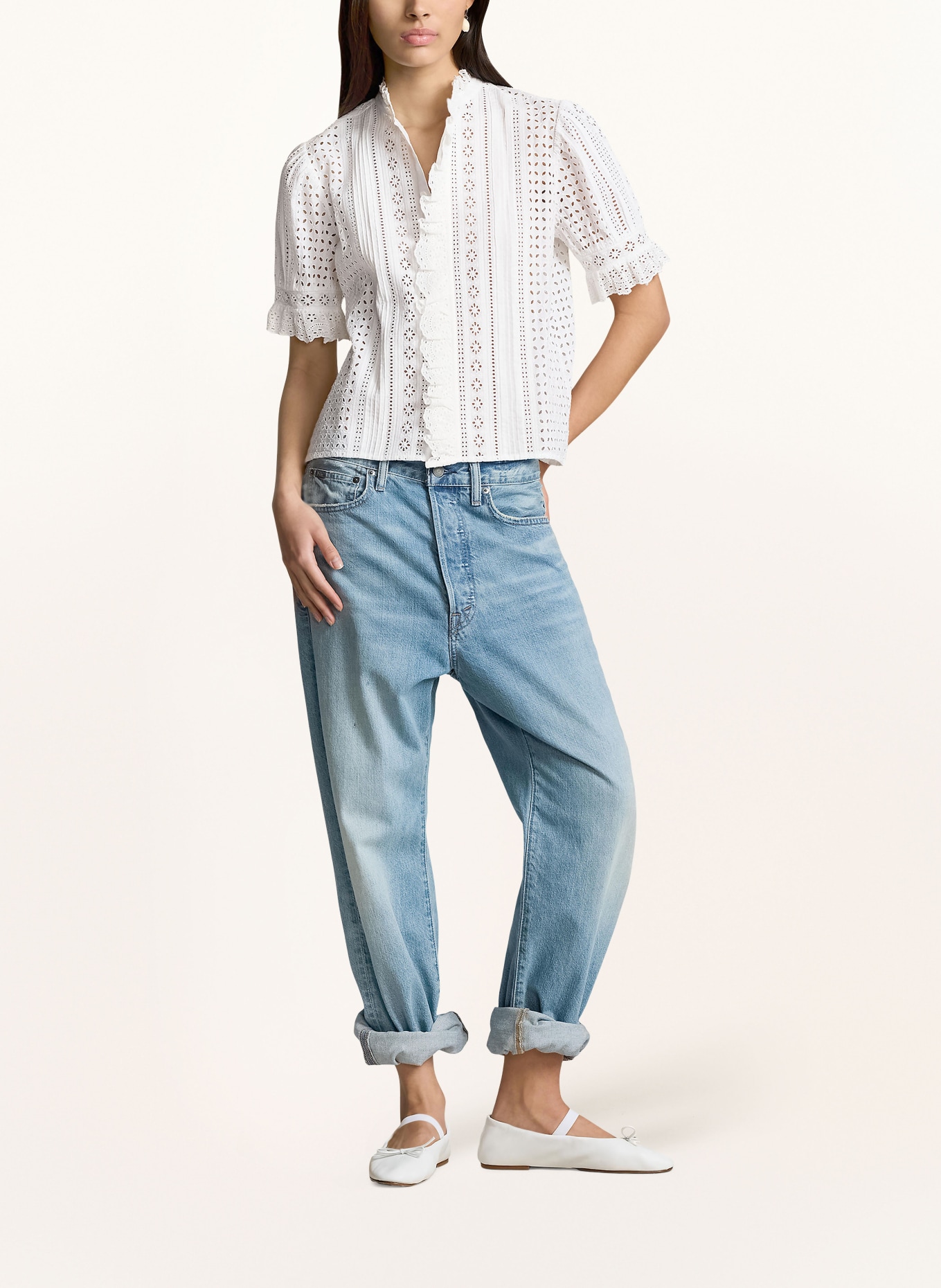 POLO RALPH LAUREN Lace blouse, Color: WHITE (Image 2)