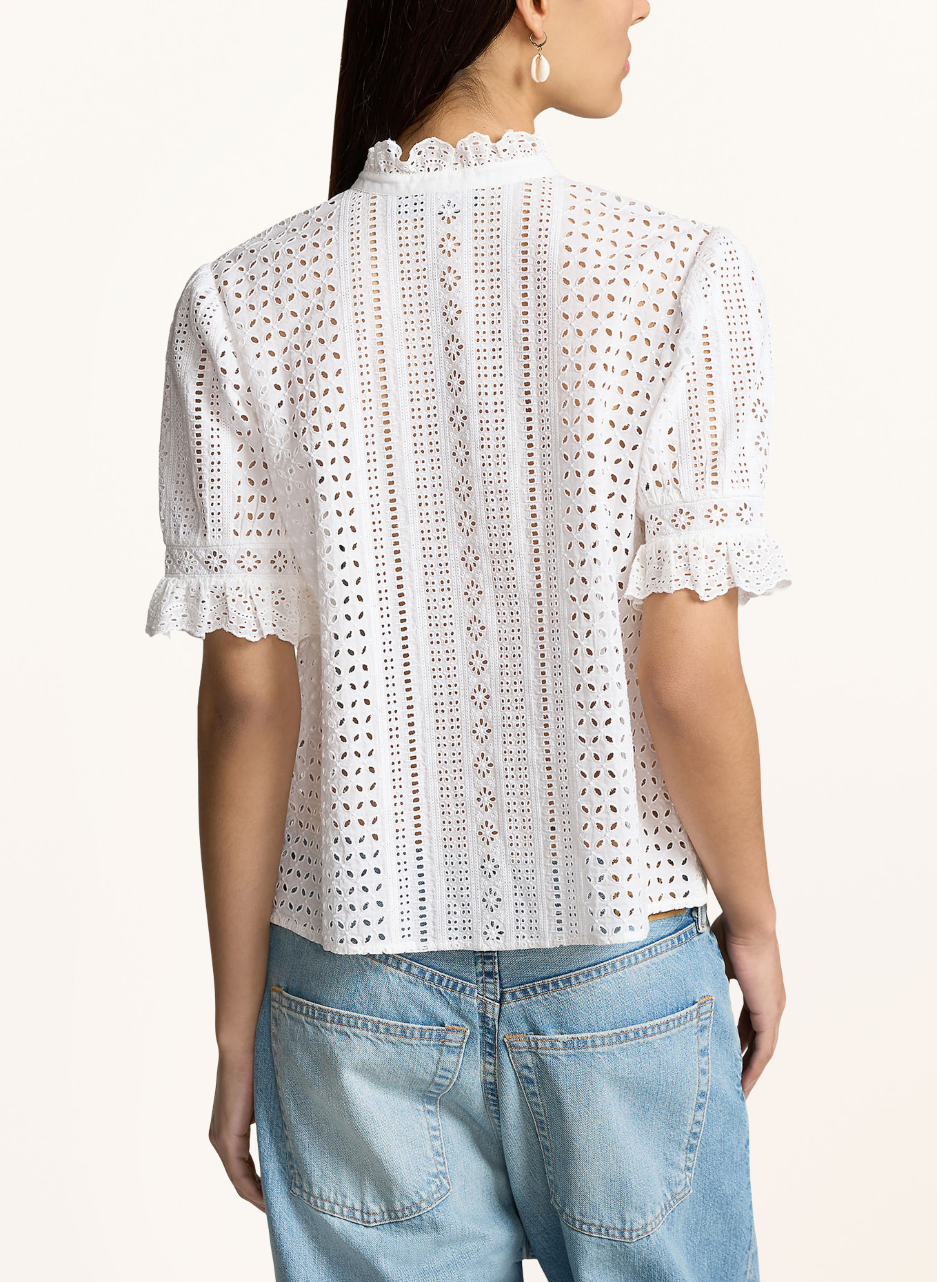 POLO RALPH LAUREN Lace blouse, Color: WHITE (Image 3)
