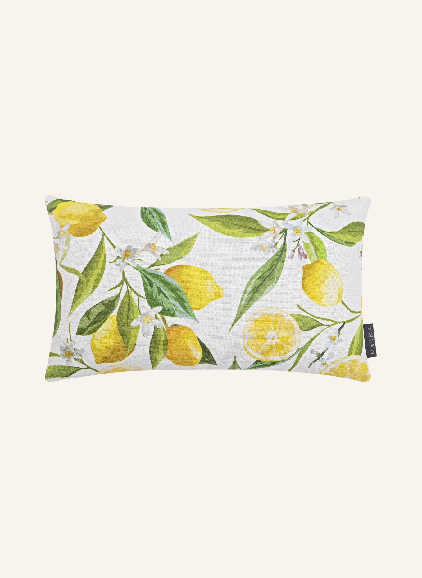 MAGMA Decorative cushion cover FRUTTA, Color: WHITE/ YELLOW/ GREEN (Image 1)