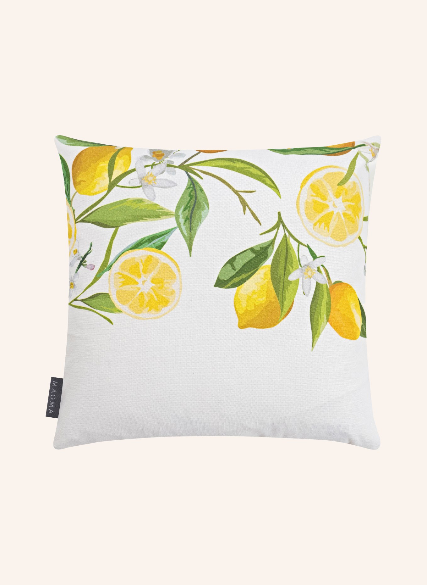 MAGMA Decorative cushion cover FRUTTA, Color: YELLOW/ WHITE/ GREEN (Image 2)
