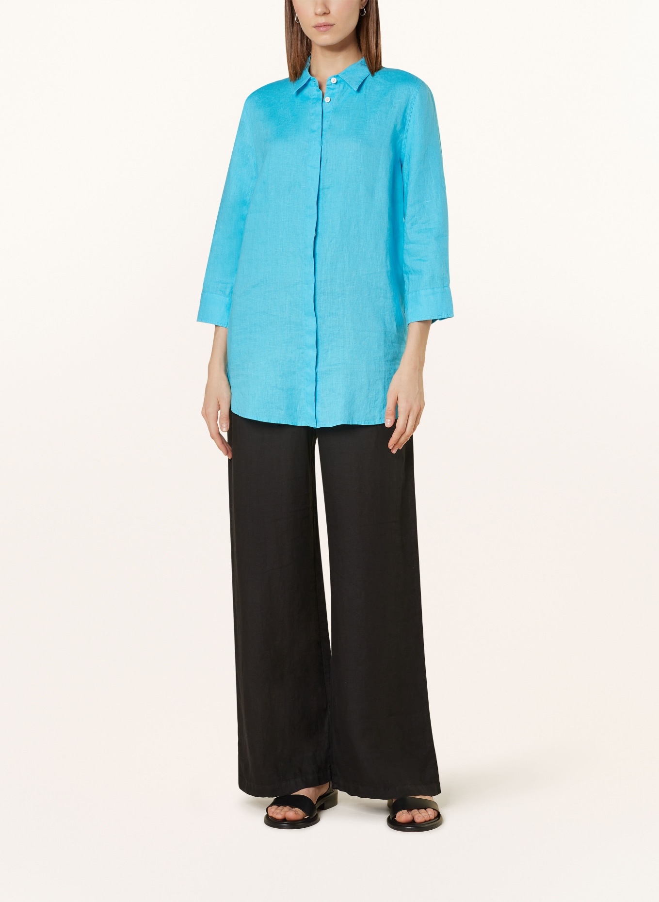 lilienfels Koszula z lnu z rękawami 3/4: JASKRAWY NIEBIESKI