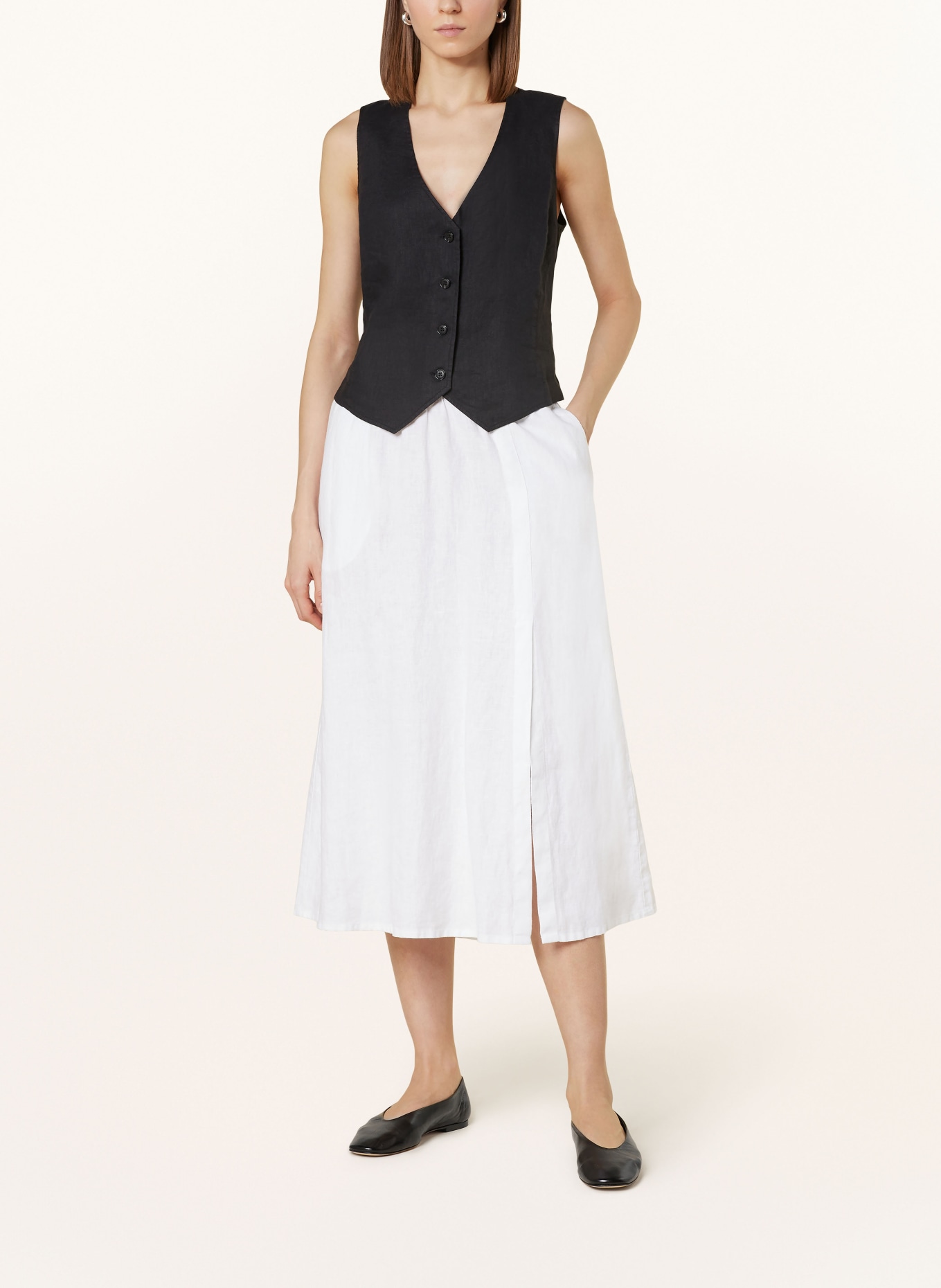 lilienfels Linen skirt, Color: WHITE (Image 2)