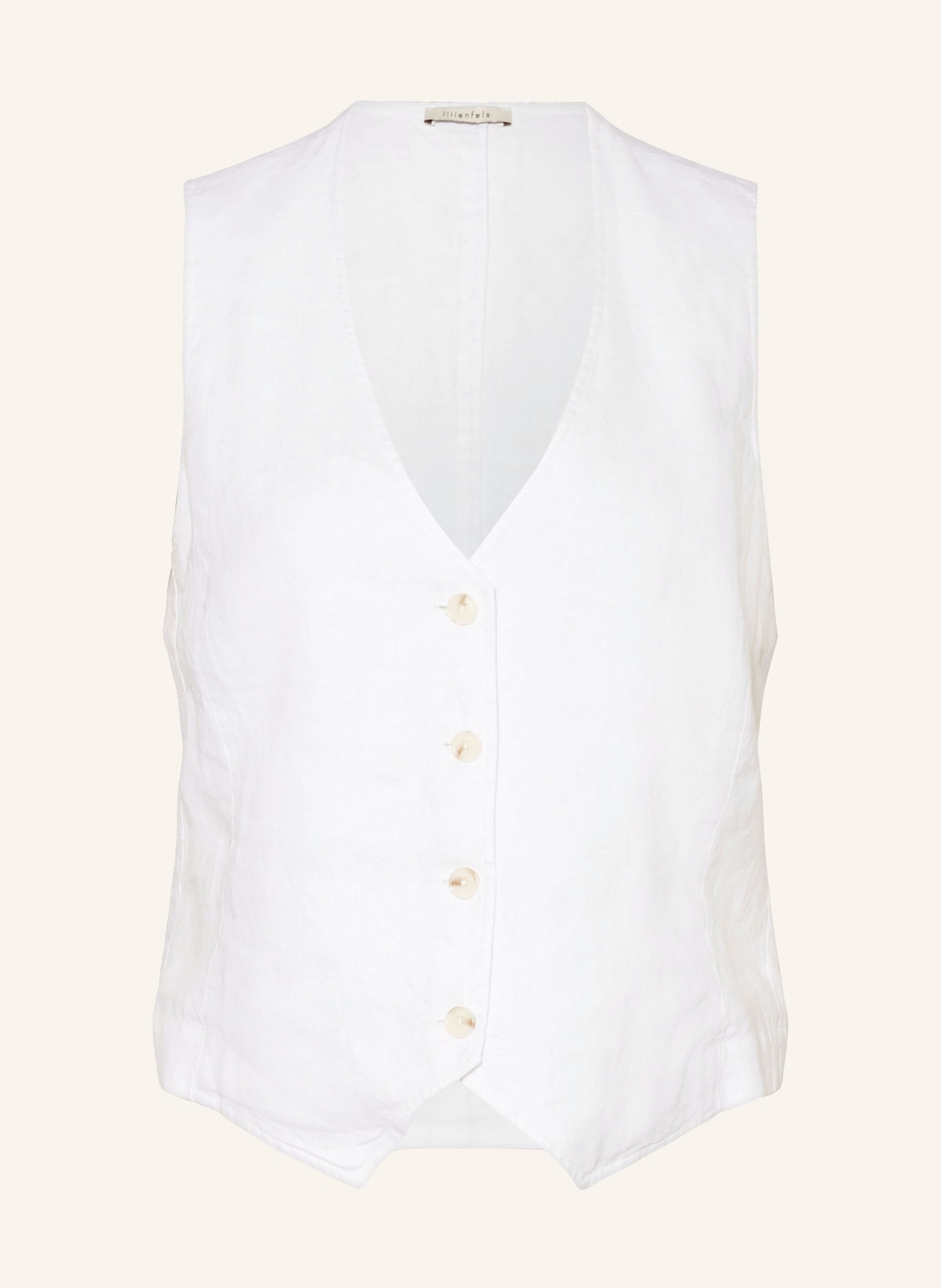 lilienfels Linen vest, Color: WHITE (Image 1)