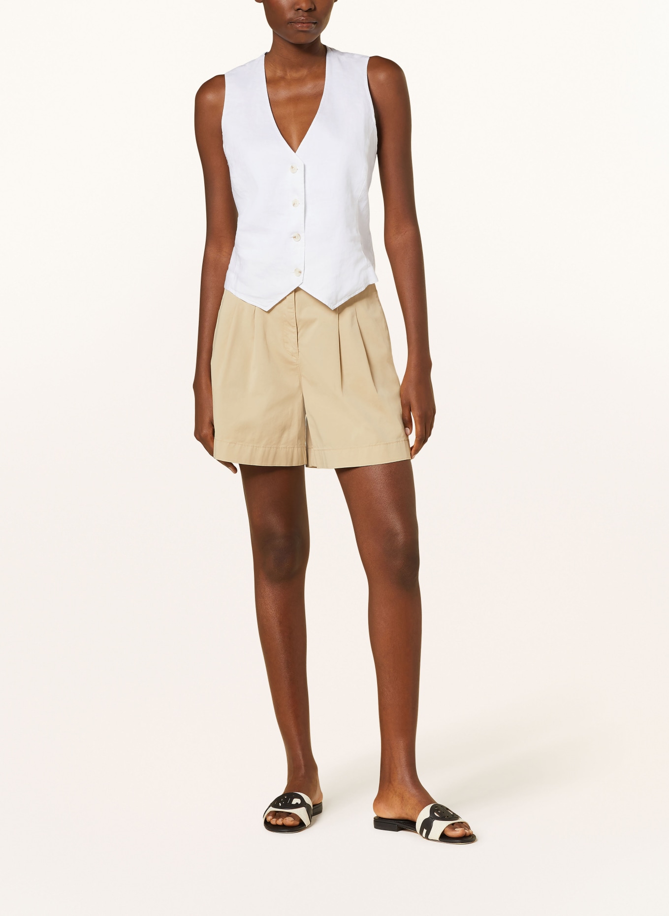 lilienfels Linen vest, Color: WHITE (Image 2)