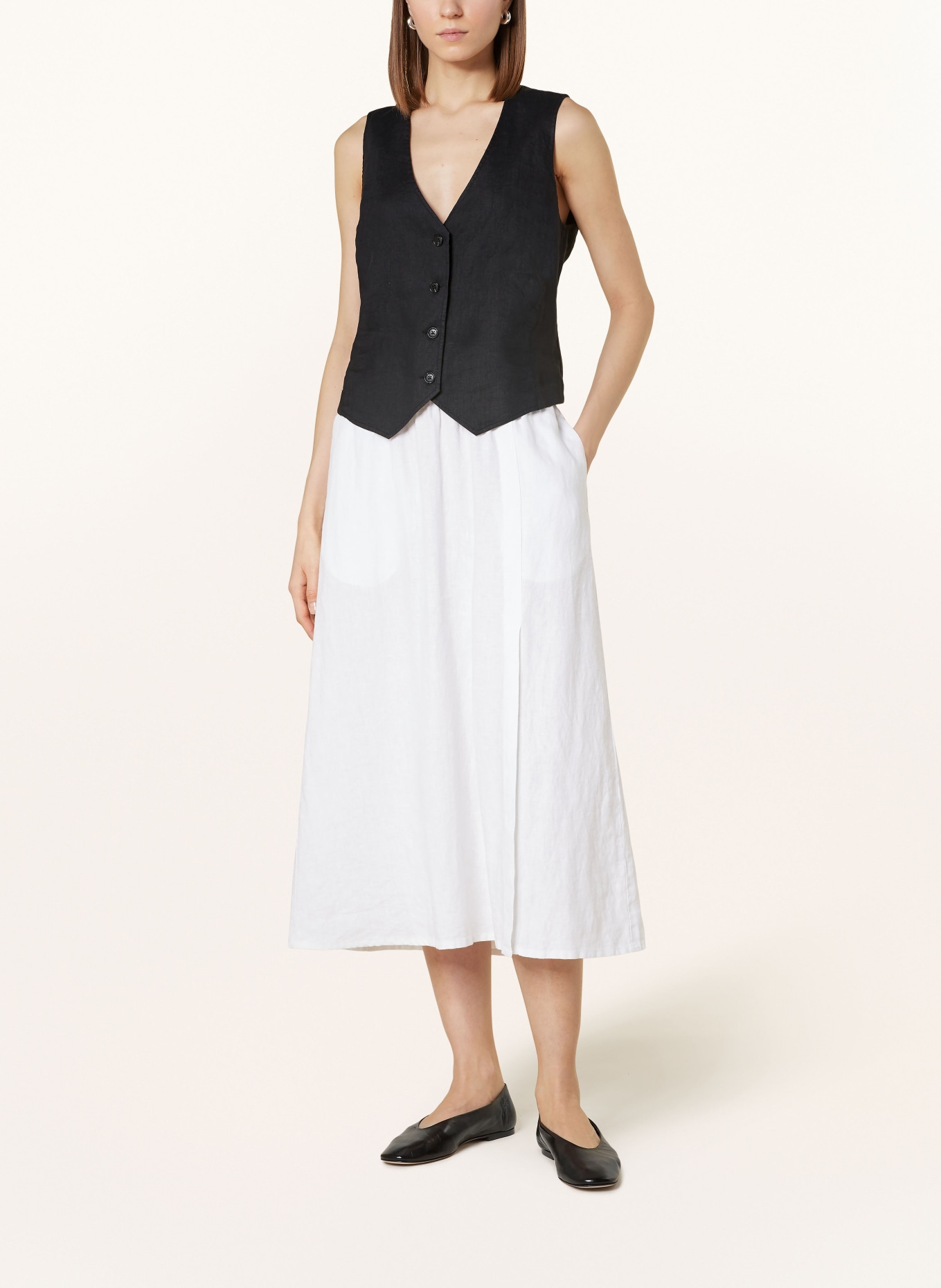 lilienfels Linen vest, Color: BLACK (Image 2)