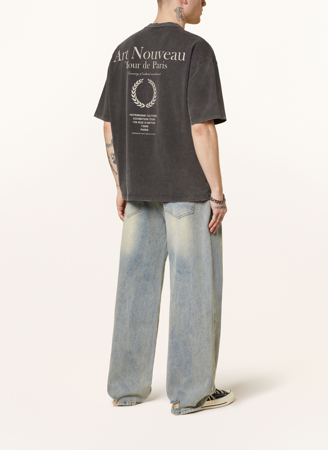 don't waste culture Oversized shirt HENRI, Color: DARK GRAY (Image 2)