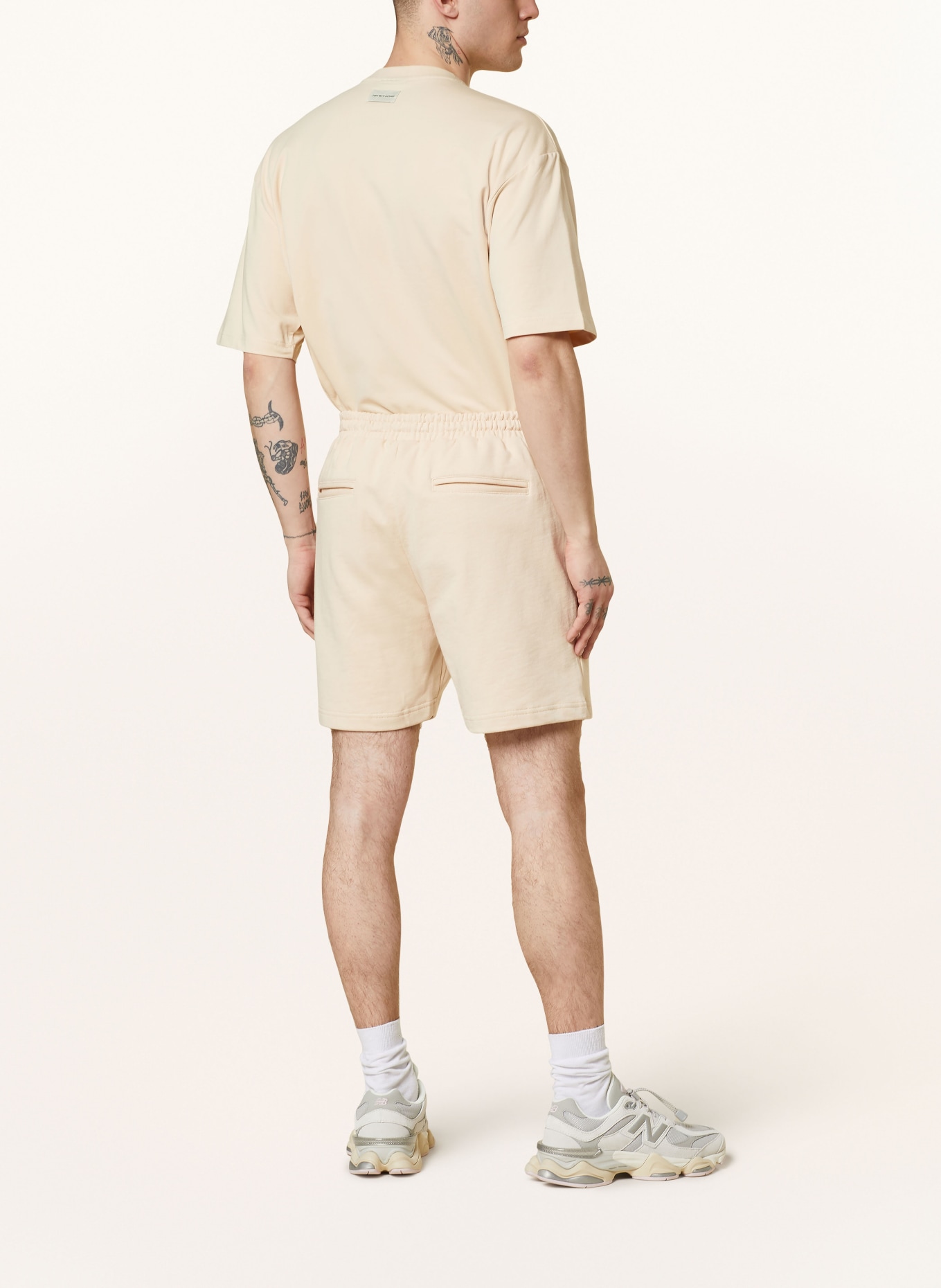 don't waste culture Sweat shorts TAY, Color: CREAM (Image 3)
