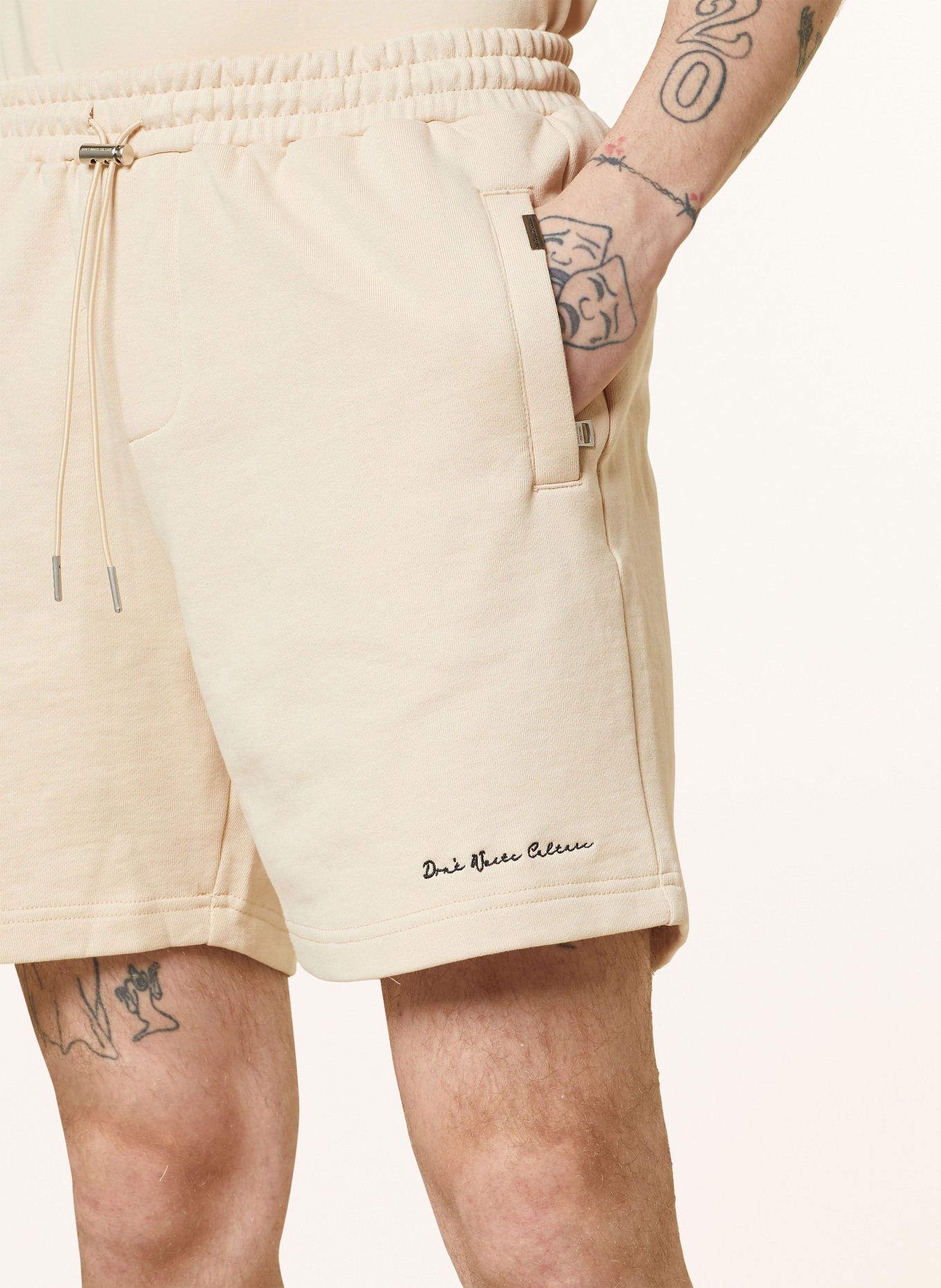 don't waste culture Sweat shorts TAY, Color: CREAM (Image 4)