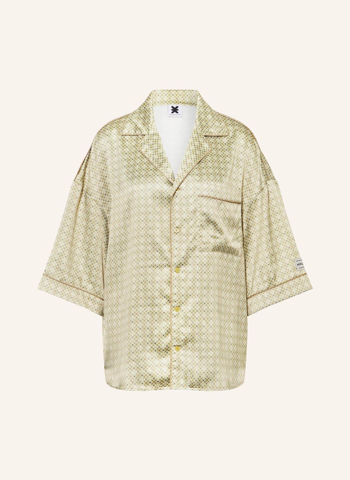 KARO KAUER Oversized shirt blouse, Color: LIGHT GREEN (Image 1)