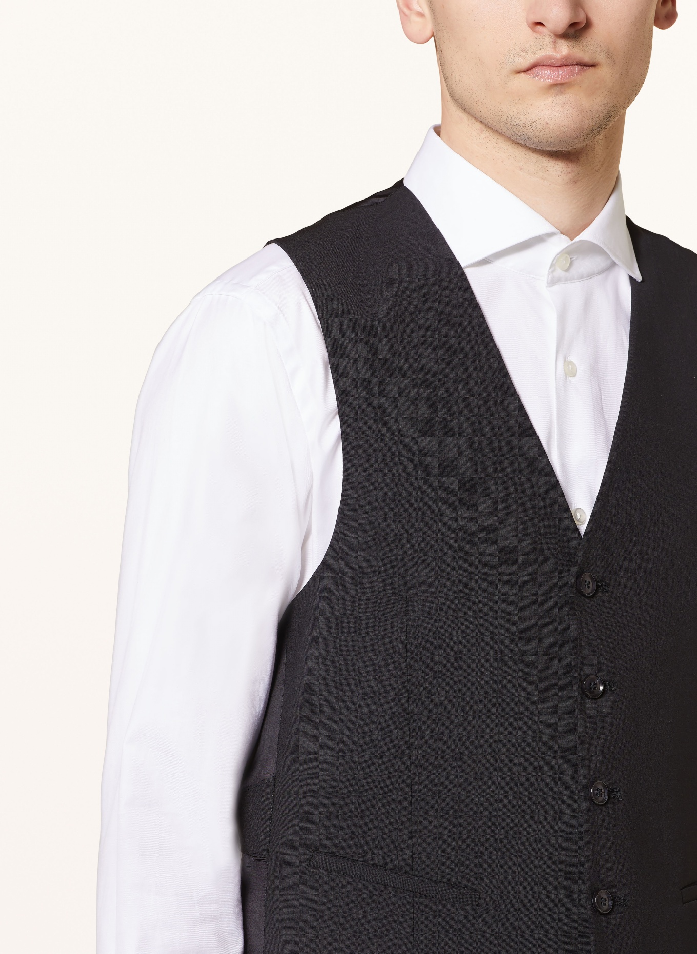CG - CLUB of GENTS Suit vest CG CARLTON extra slim fit, Color: 90 SCHWARZ (Image 5)