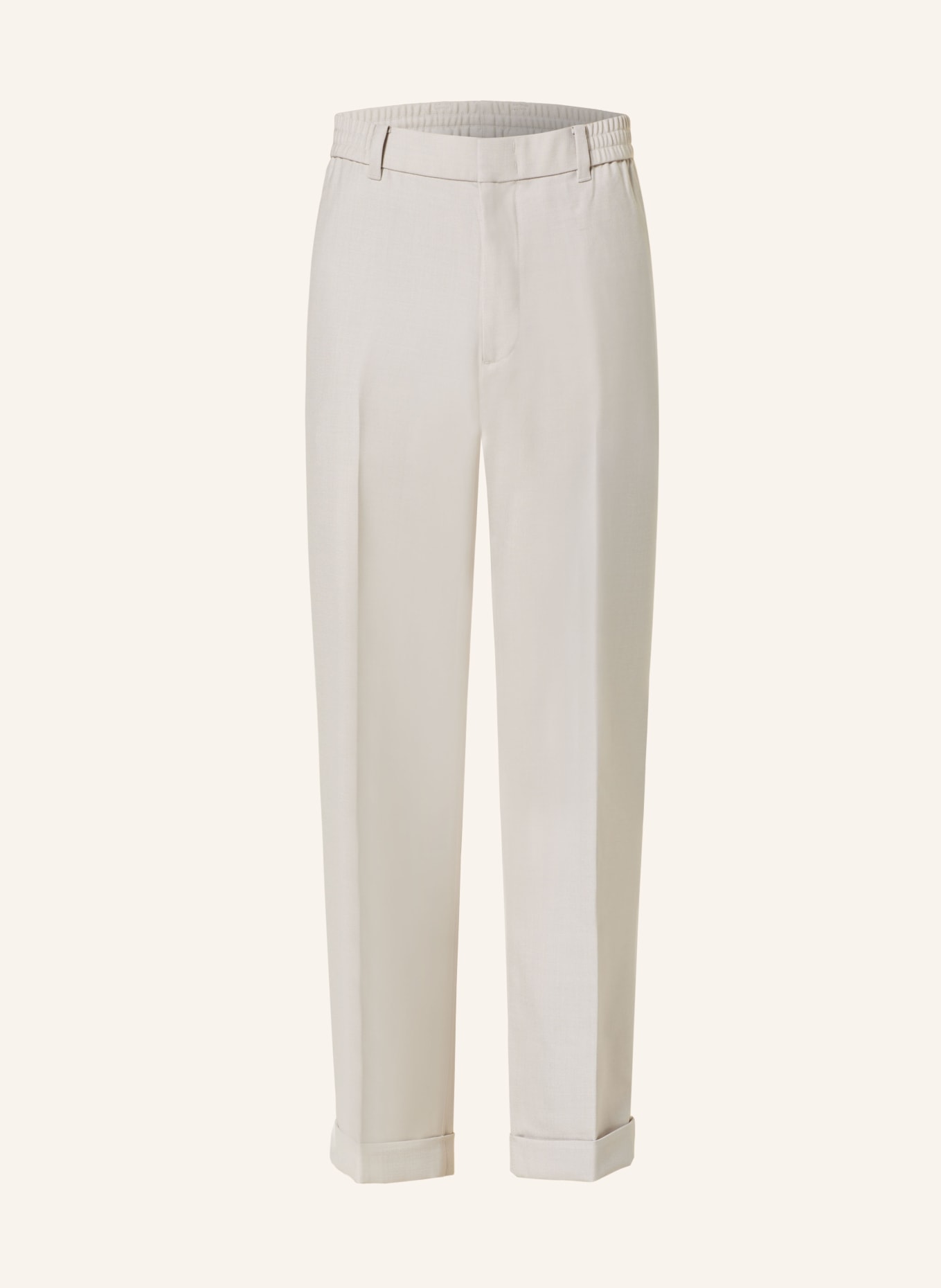 COS Trousers in jogger style relaxed straight fit, Color: LIGHT GRAY (Image 1)