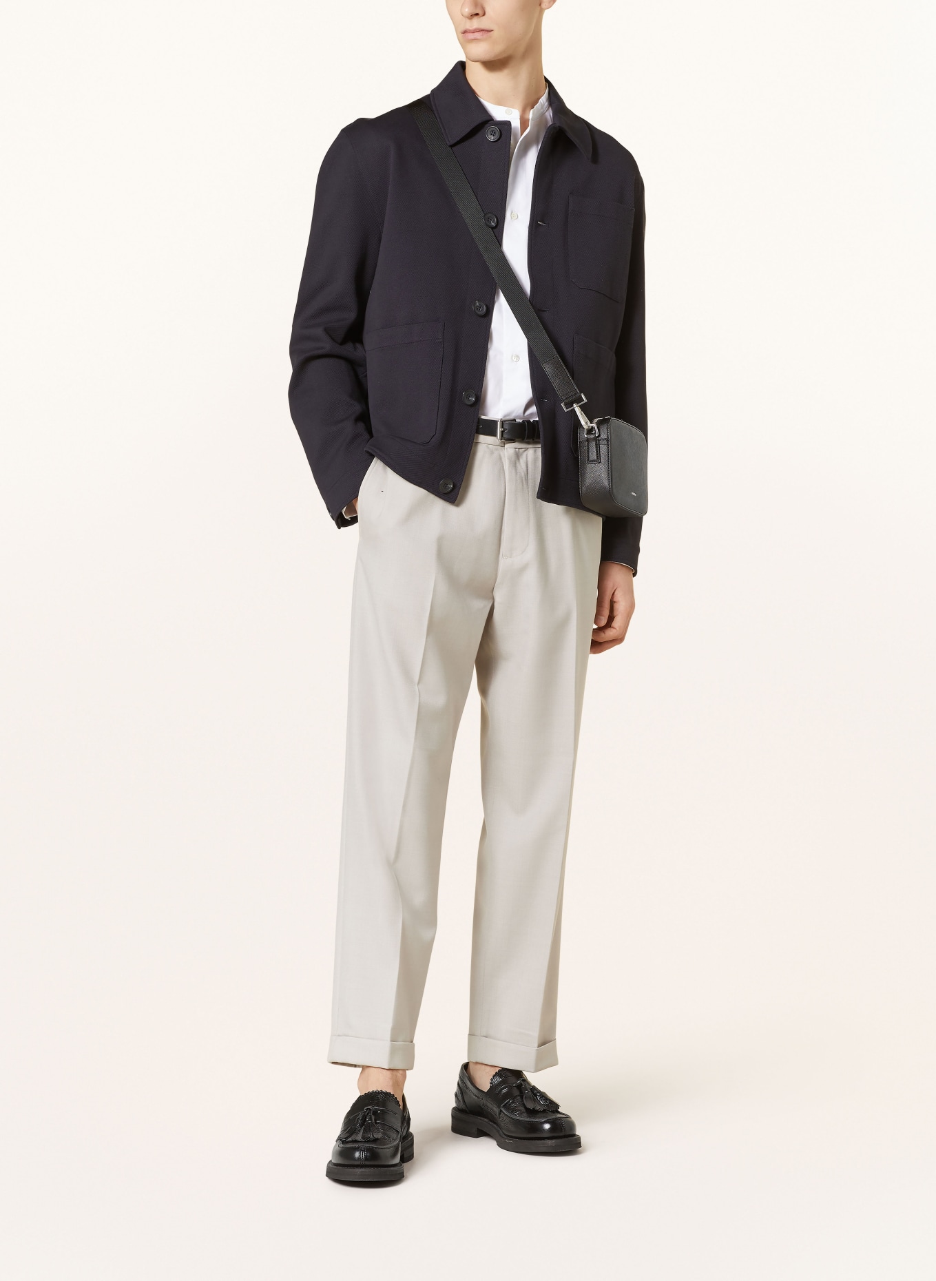 COS Spodnie w stylu dresowym relaxed straight fit, Kolor: JASNOCZARY (Obrazek 2)