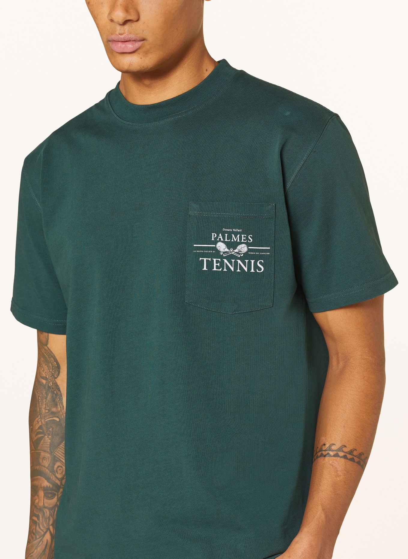 Palmes T-shirt VICHI, Color: DARK GREEN (Image 4)