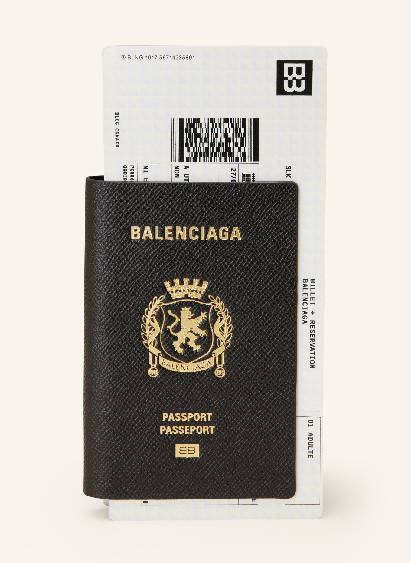BALENCIAGA Geldbörse PASSPORT: SCHWARZ