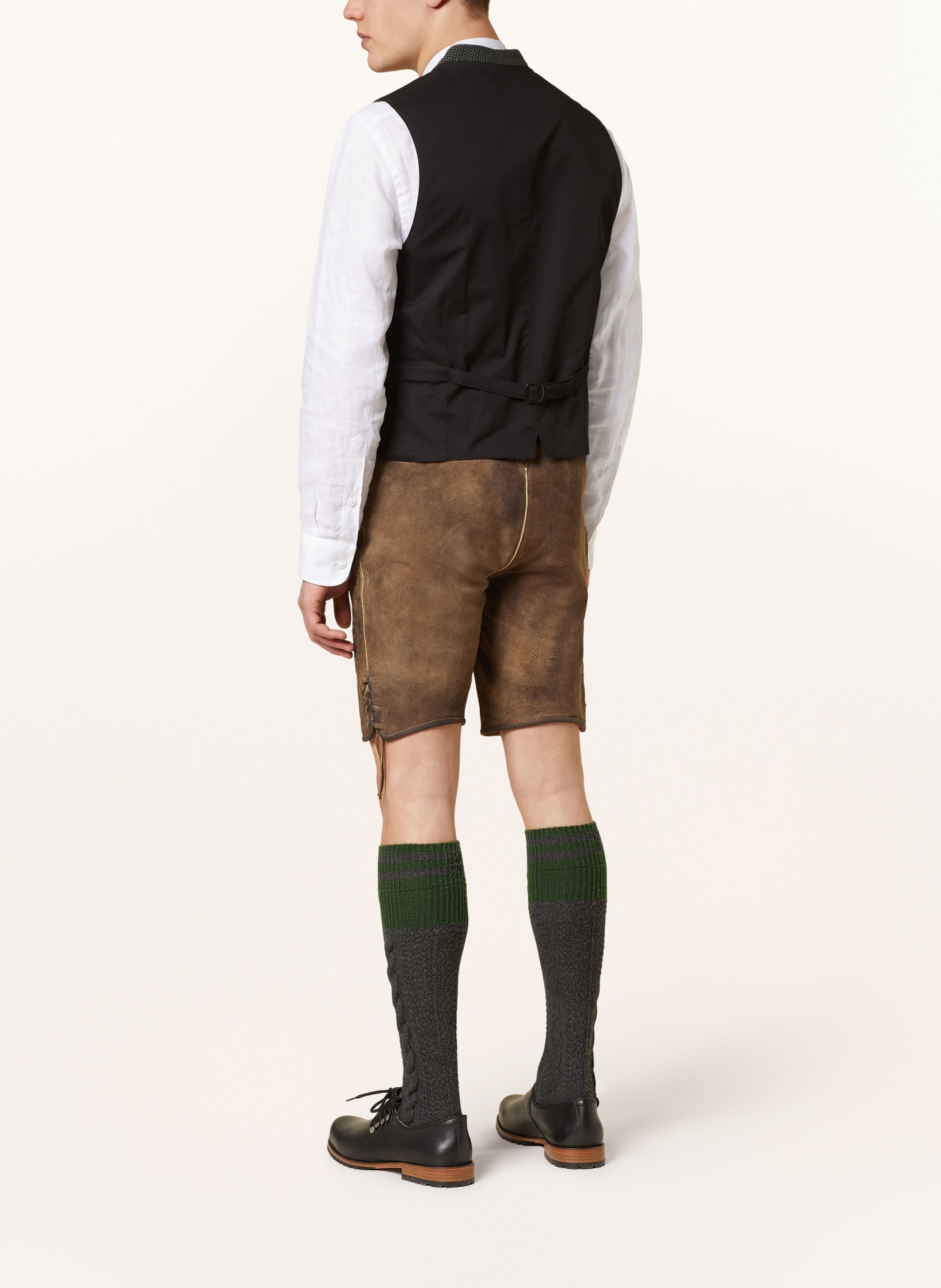 Grasegger Trachten waistcoat XENO, Color: DARK GREEN/ BLACK (Image 3)