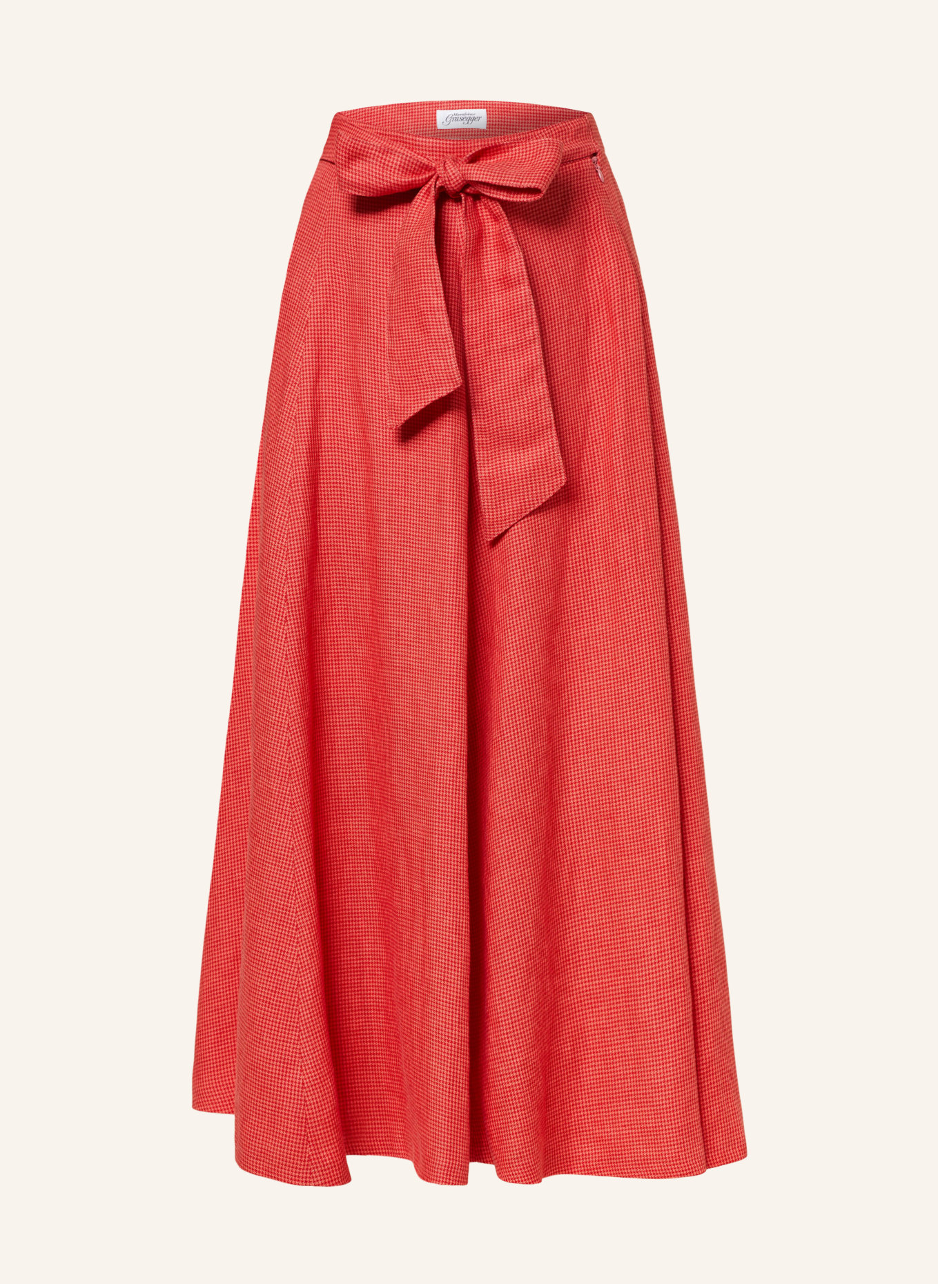 Grasegger Linen skirt ILSE, Color: ORANGE/ RED (Image 1)