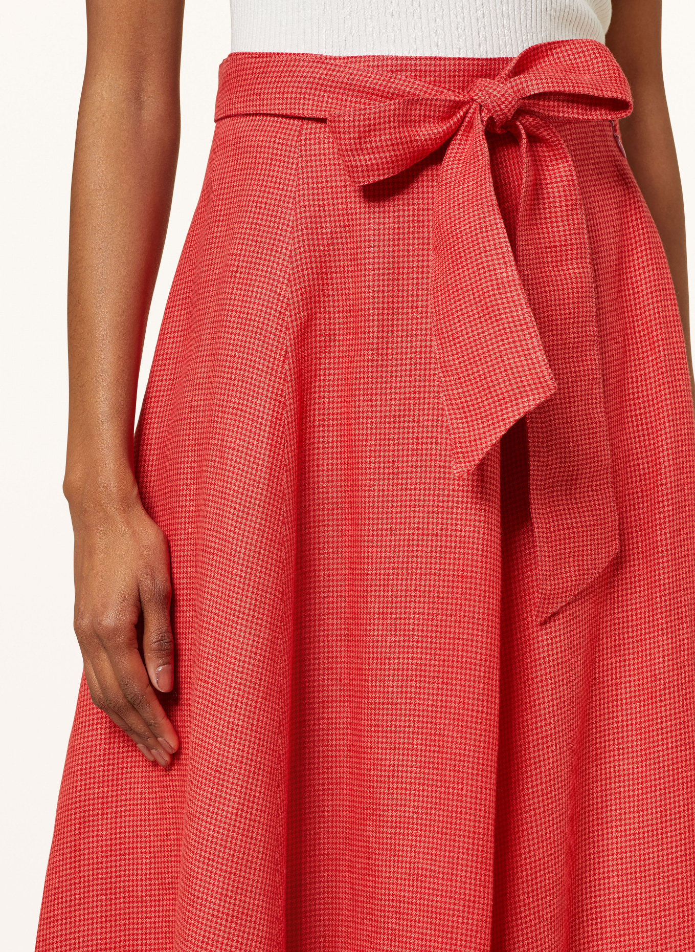 Grasegger Linen skirt ILSE, Color: ORANGE/ RED (Image 4)