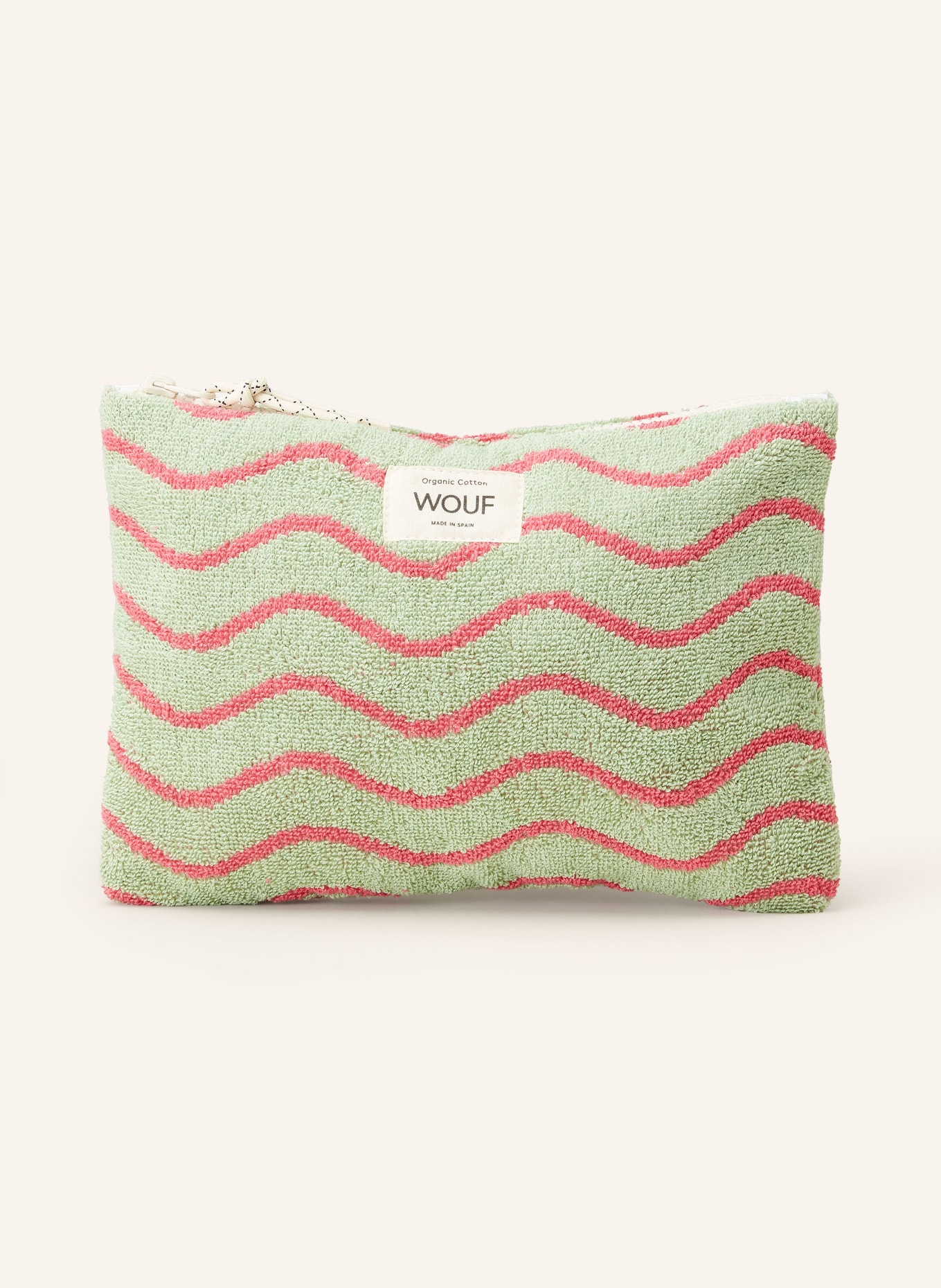 WOUF Pouch WAVY, Color: LIGHT GREEN/ PINK (Image 1)