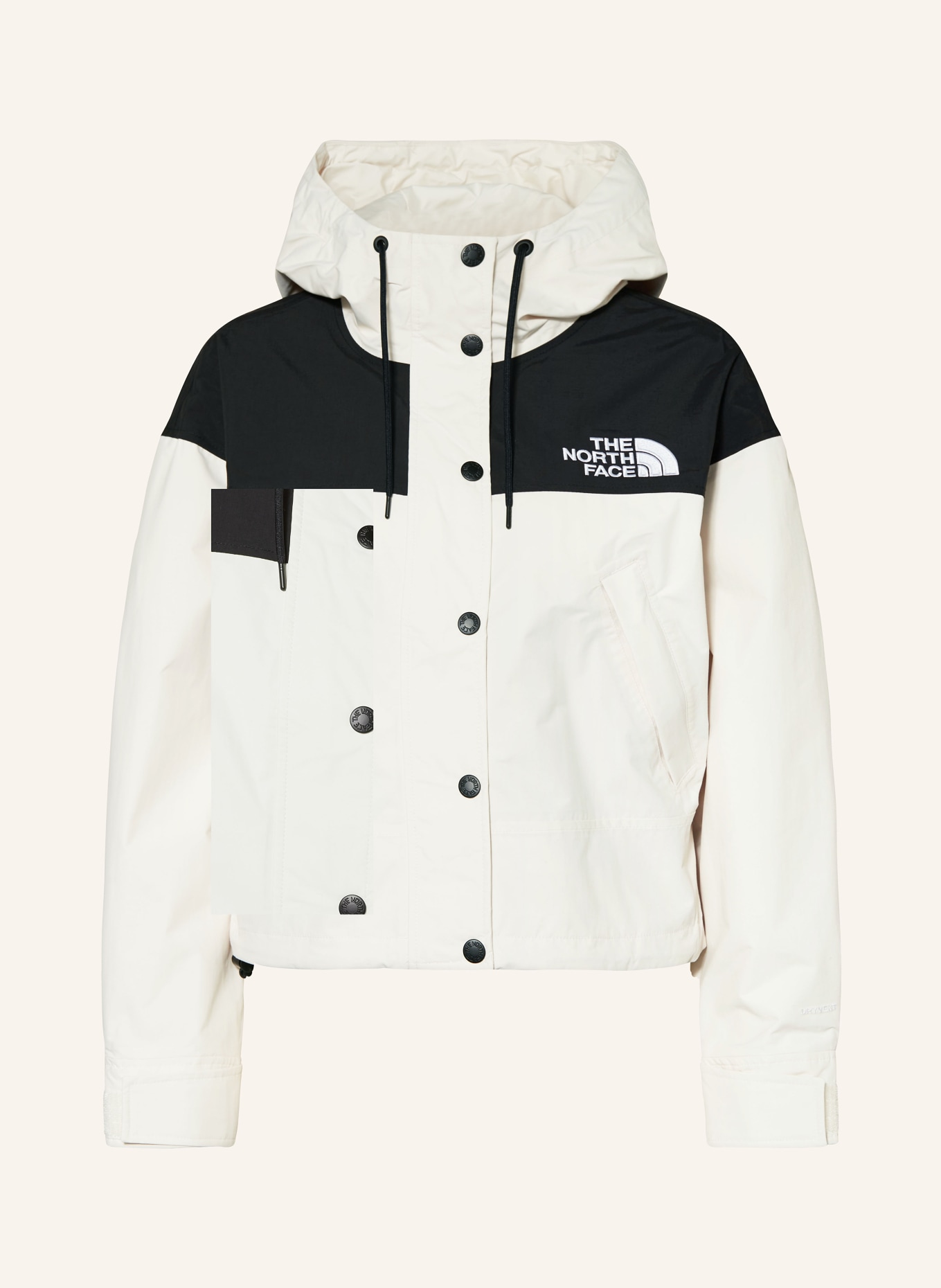 THE NORTH FACE Waterproof jacket REIGN ON, Color: CREAM/ BLACK (Image 1)