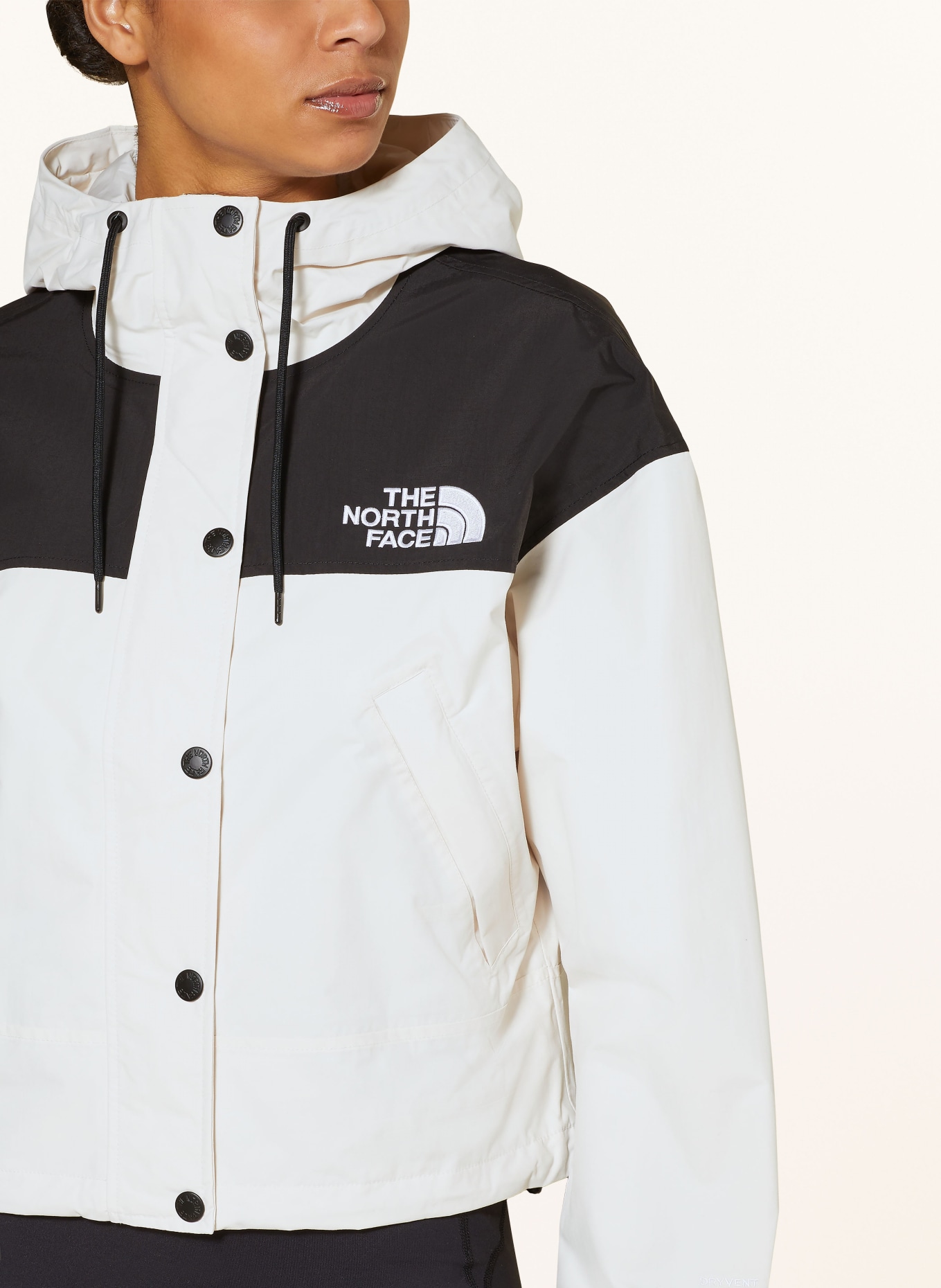 THE NORTH FACE Waterproof jacket REIGN ON, Color: CREAM/ BLACK (Image 5)
