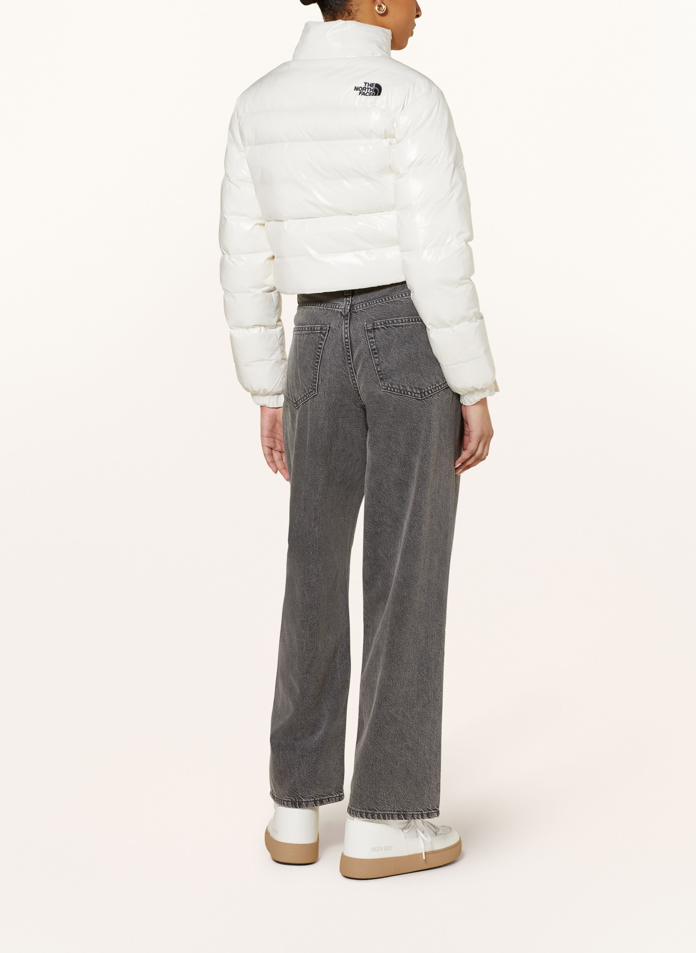 THE NORTH FACE Cropped quilted jacket RUSTA 2.0, Color: WHITE (Image 3)