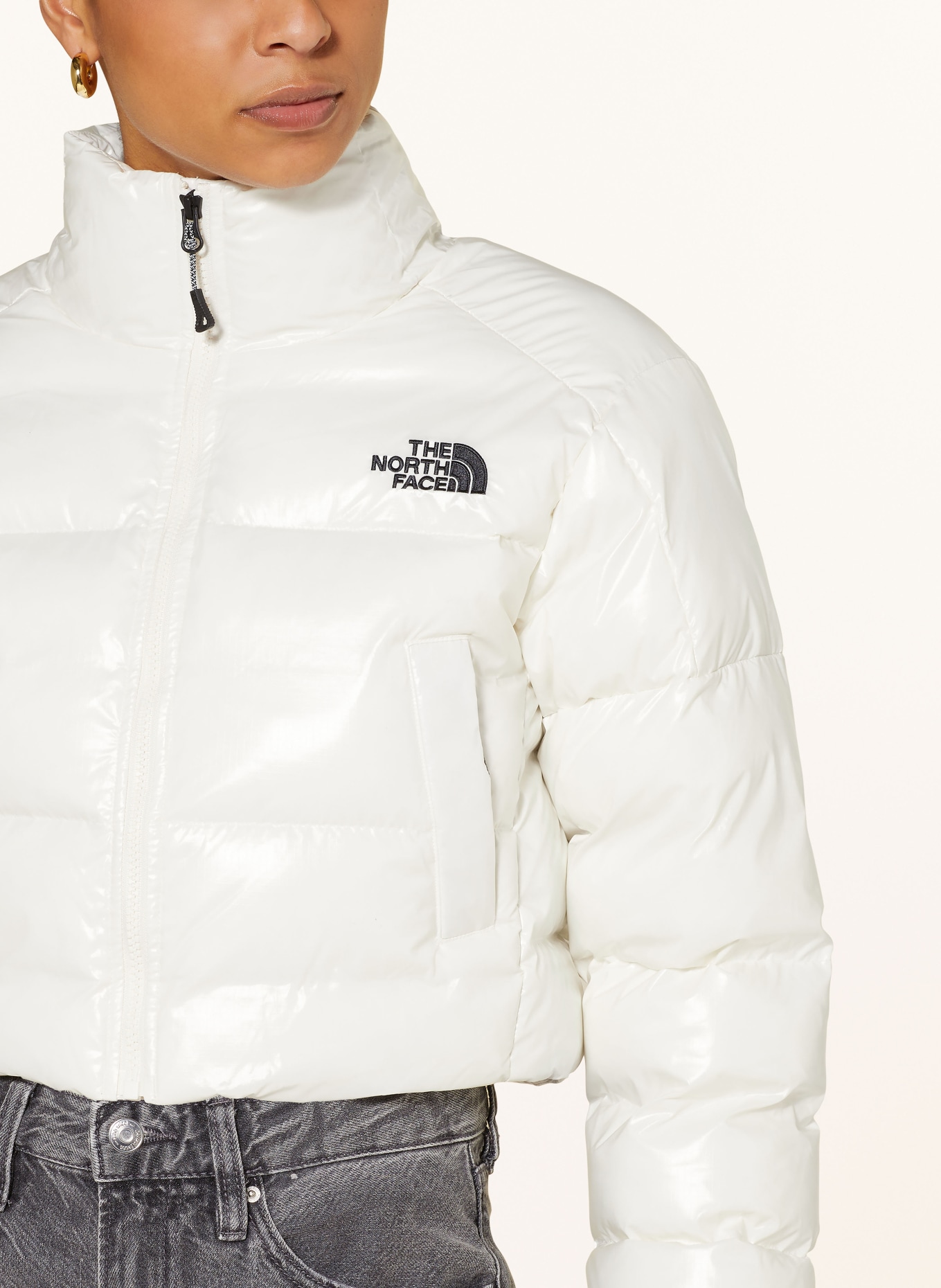 THE NORTH FACE Cropped quilted jacket RUSTA 2.0, Color: WHITE (Image 4)