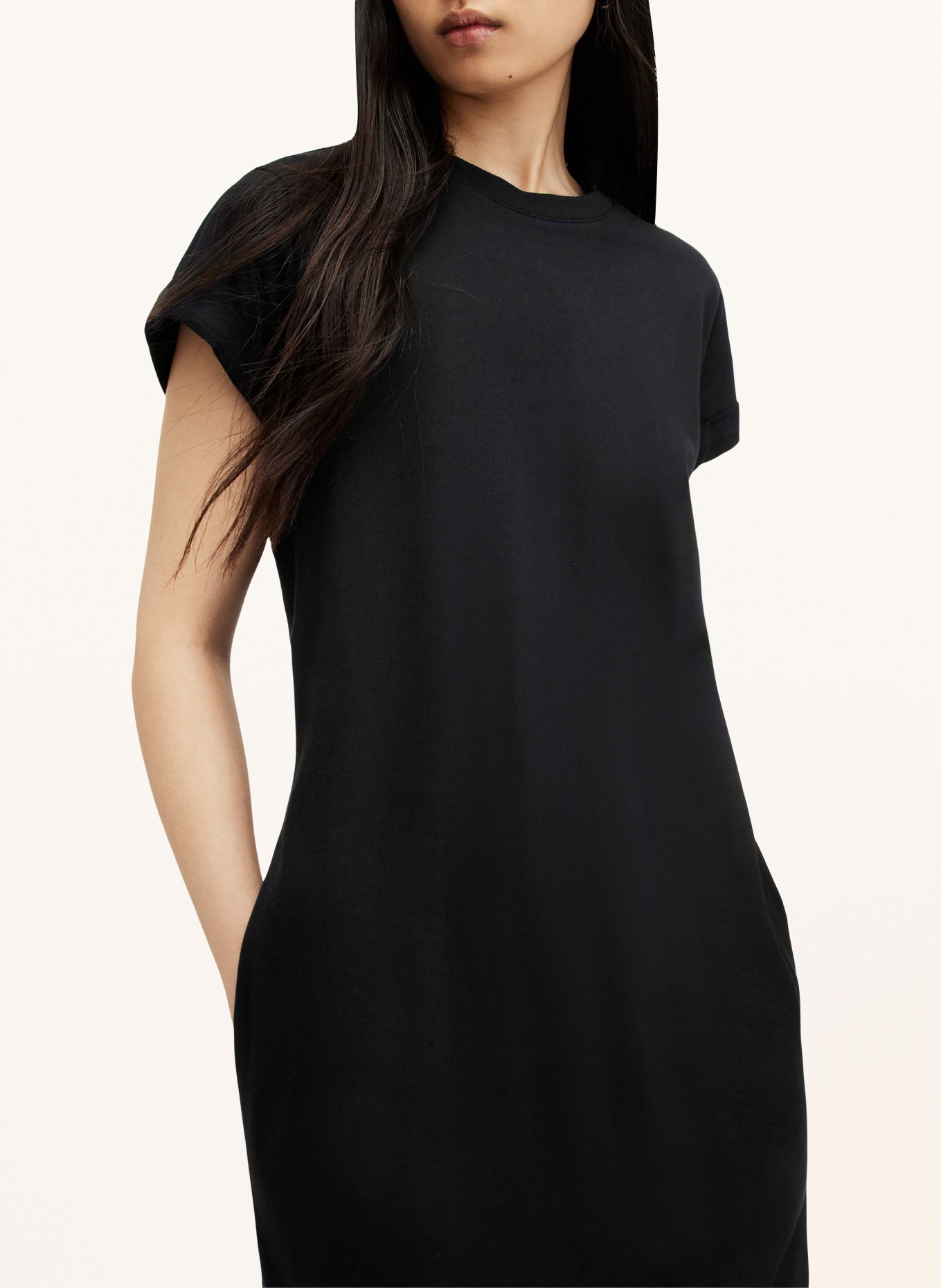 ALLSAINTS Jersey dress ANNA, Color: BLACK (Image 4)