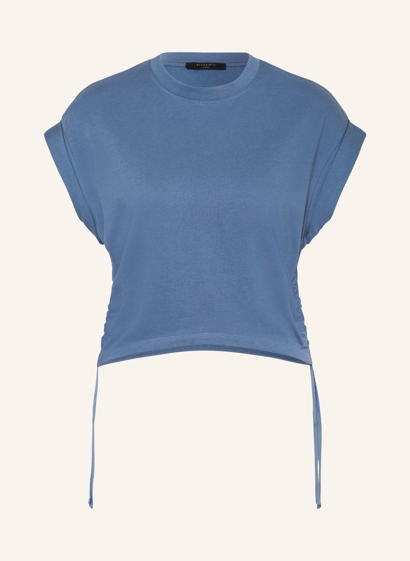 ALLSAINTS Cropped shirt MIRA, Color: BLUE GRAY (Image 1)