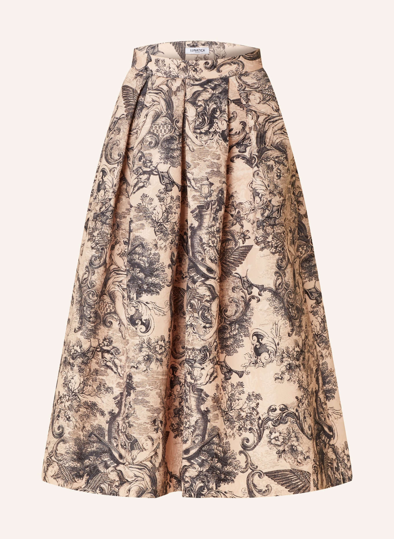 LUNATICA MILANO Jacquard skirt, Color: ROSE/ BLACK (Image 1)