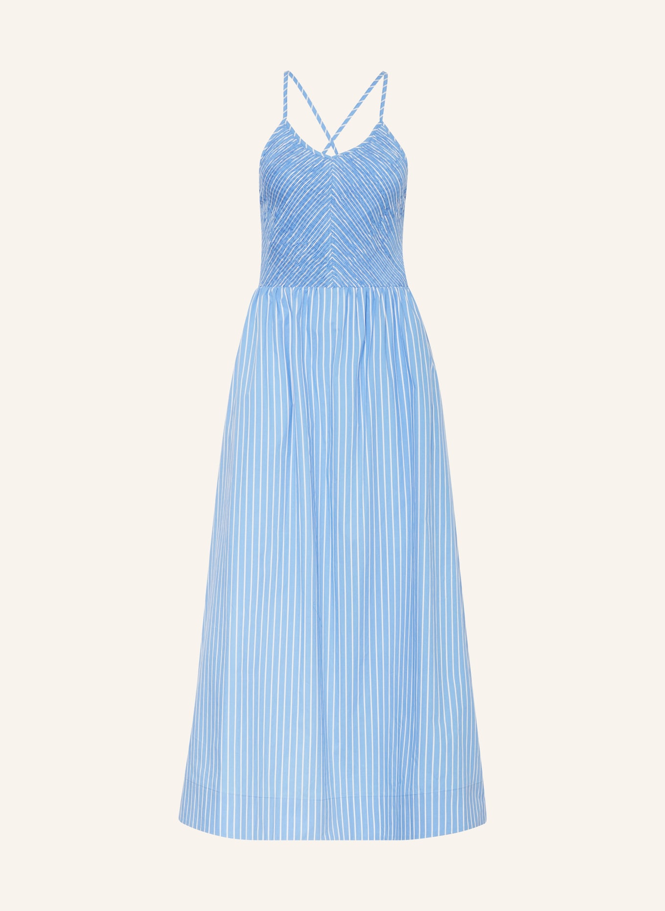 FAITHFULL THE BRAND Dress CAMERA, Color: BLUE/ WHITE (Image 1)