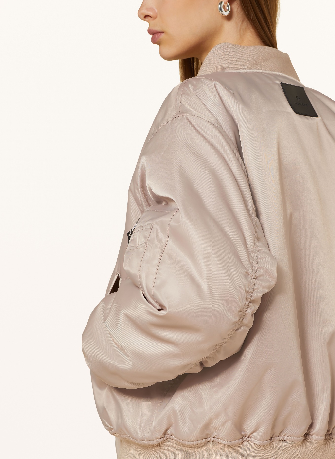 ANINE BING Bomber jacket LEON, Color: BEIGE (Image 4)
