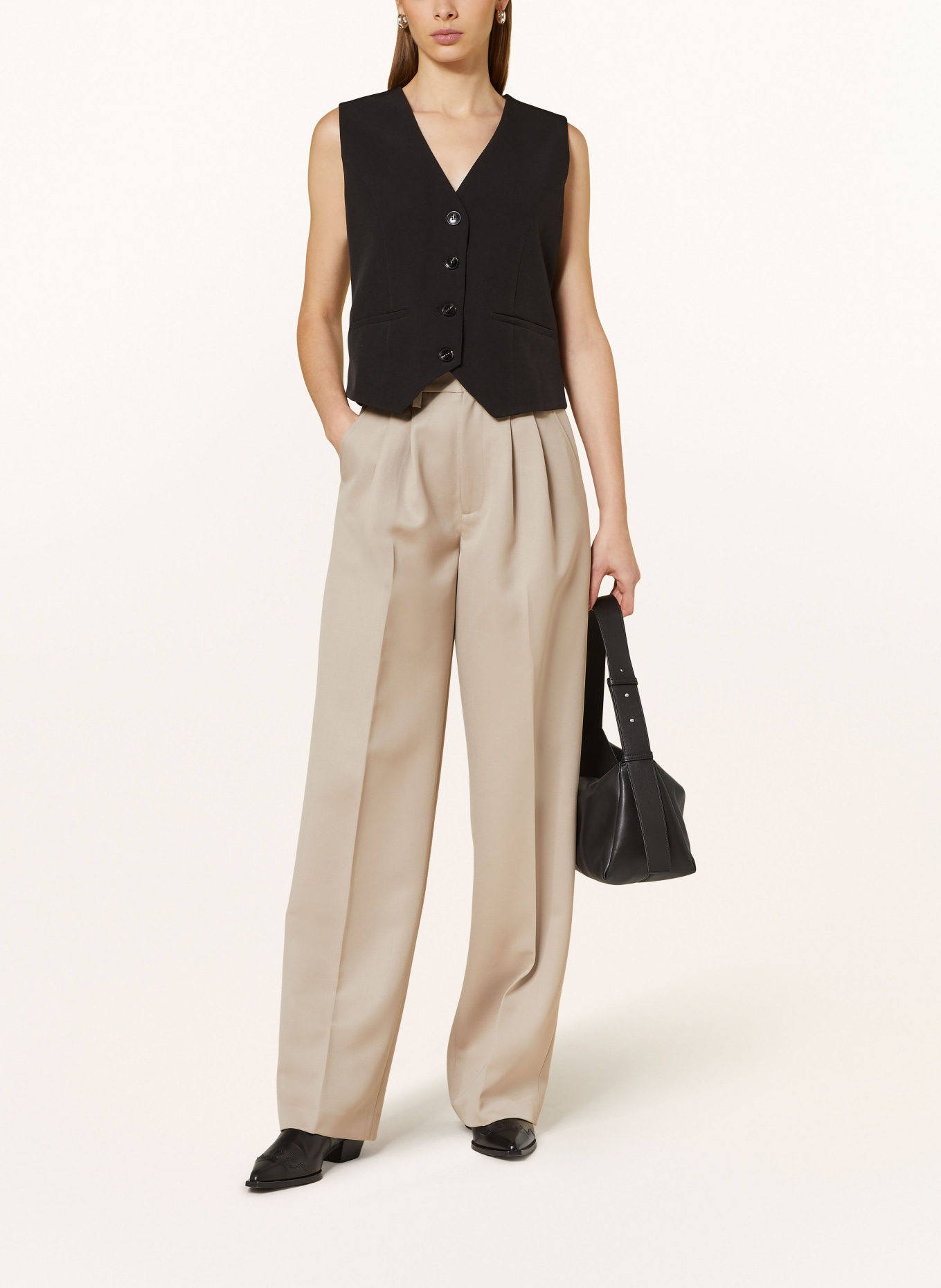 ANINE BING Wide leg trousers CARRIE, Color: TAUPE (Image 2)