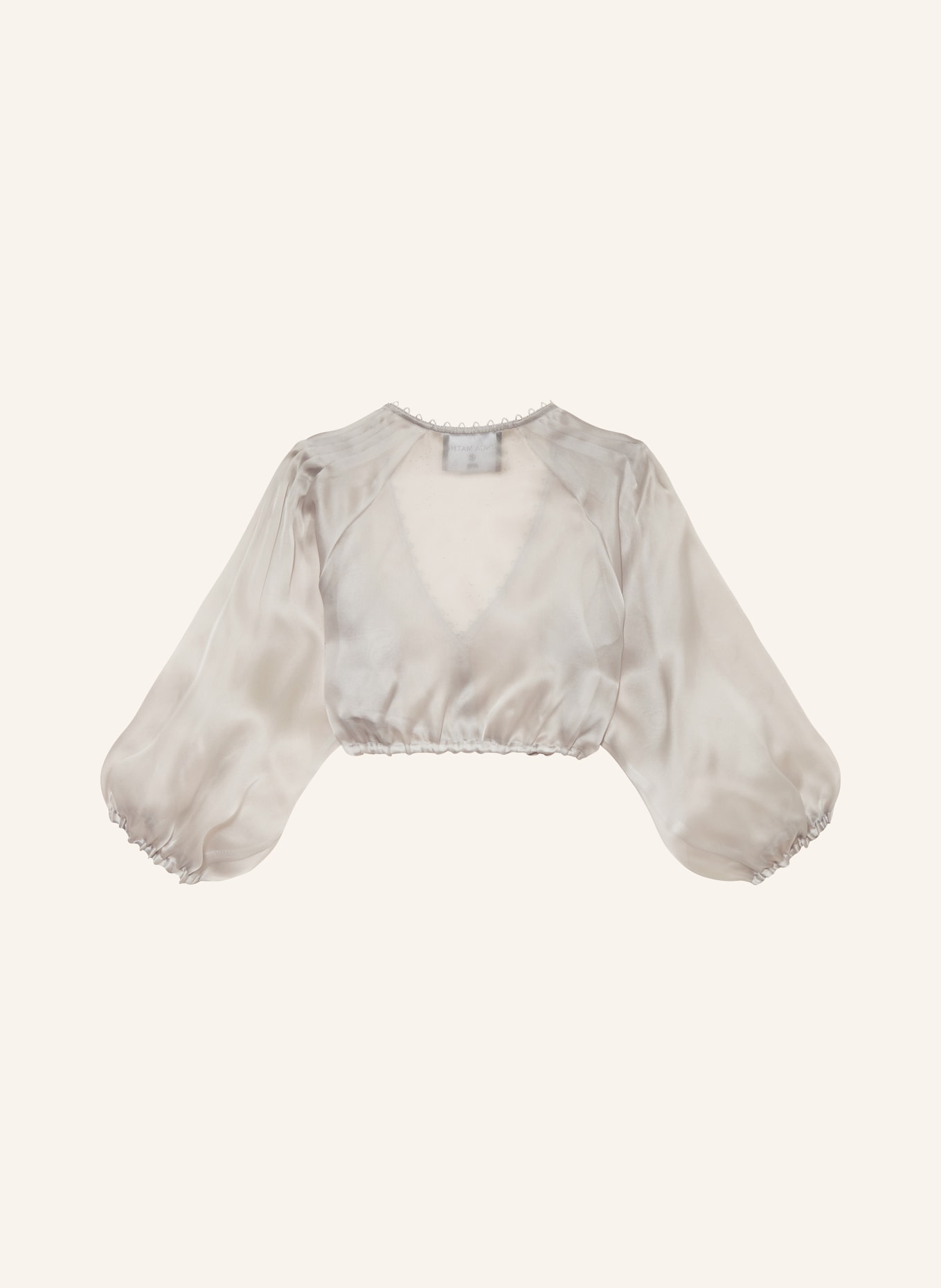 KINGA MATHE Dirndl blouse KAIRA made of silk, Color: LIGHT GRAY (Image 2)