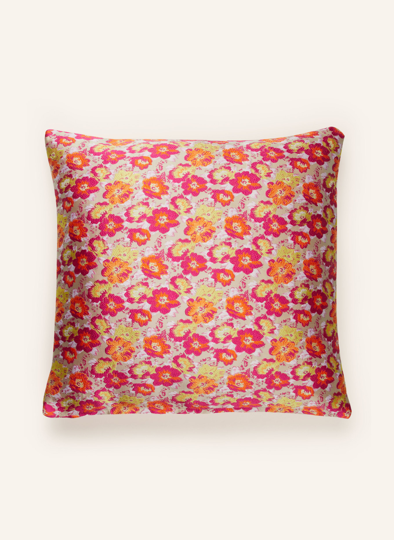 DAGNY Decorative cushion cover, Color: BEIGE/ FUCHSIA/ ORANGE (Image 1)