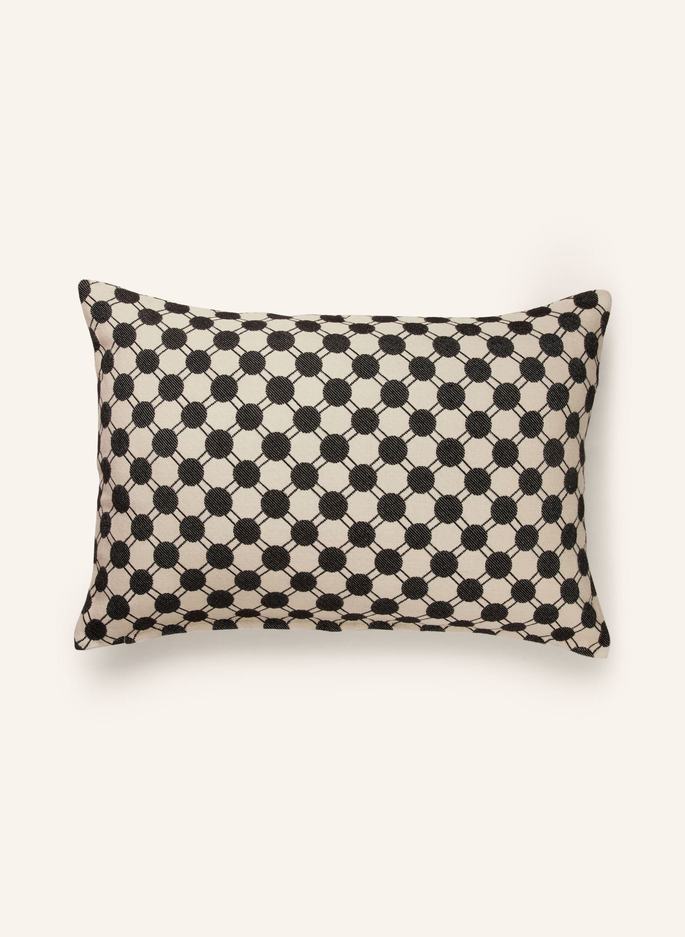 DAGNY Decorative cushion cover, Color: ECRU/ BLACK (Image 1)