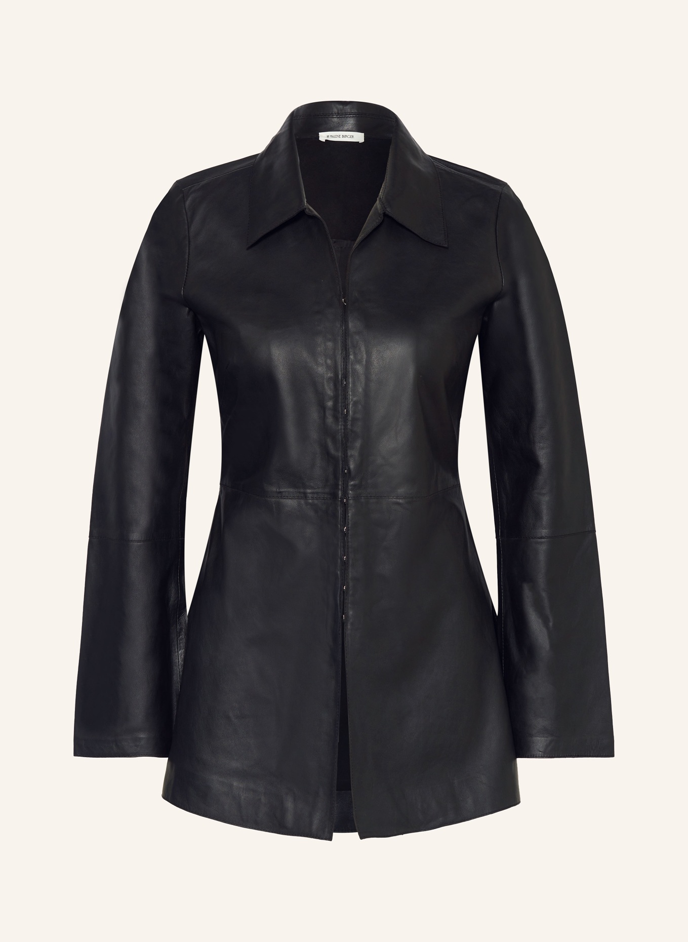 BY MALENE BIRGER Shirt blouse ALEYS made of leather, Color: BLACK (Image 1)