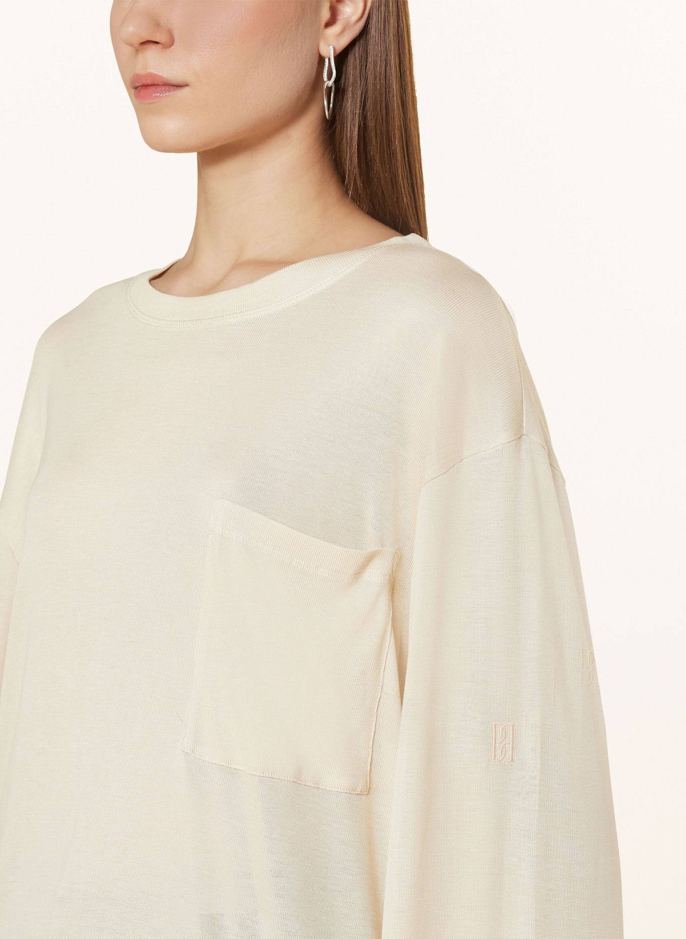 BY MALENE BIRGER Long sleeve shirt FAY, Color: LIGHT BROWN (Image 4)
