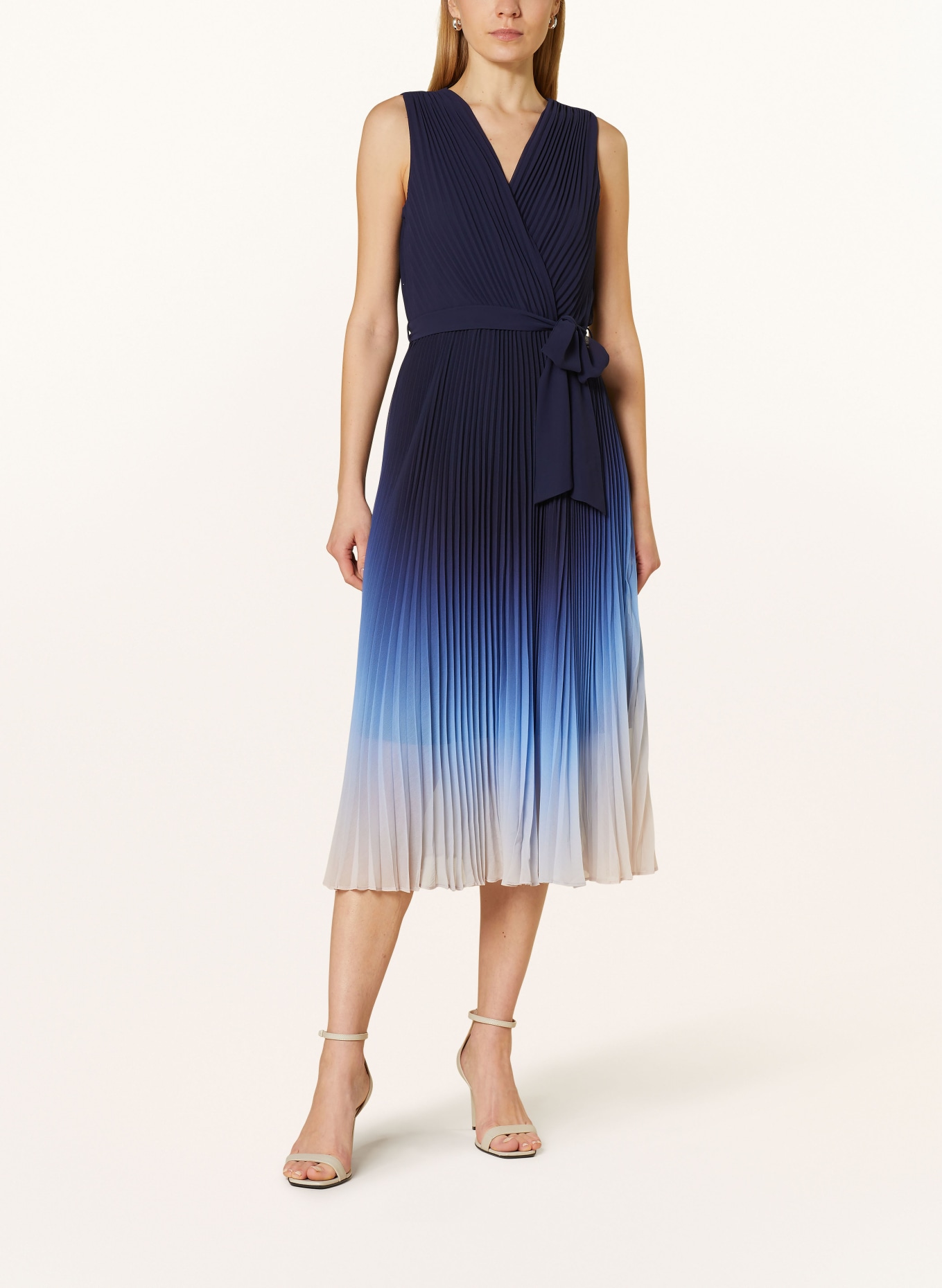 Phase Eight Pleated dress FREYA, Color: DARK BLUE/ BLUE/ ROSE GOLD (Image 2)