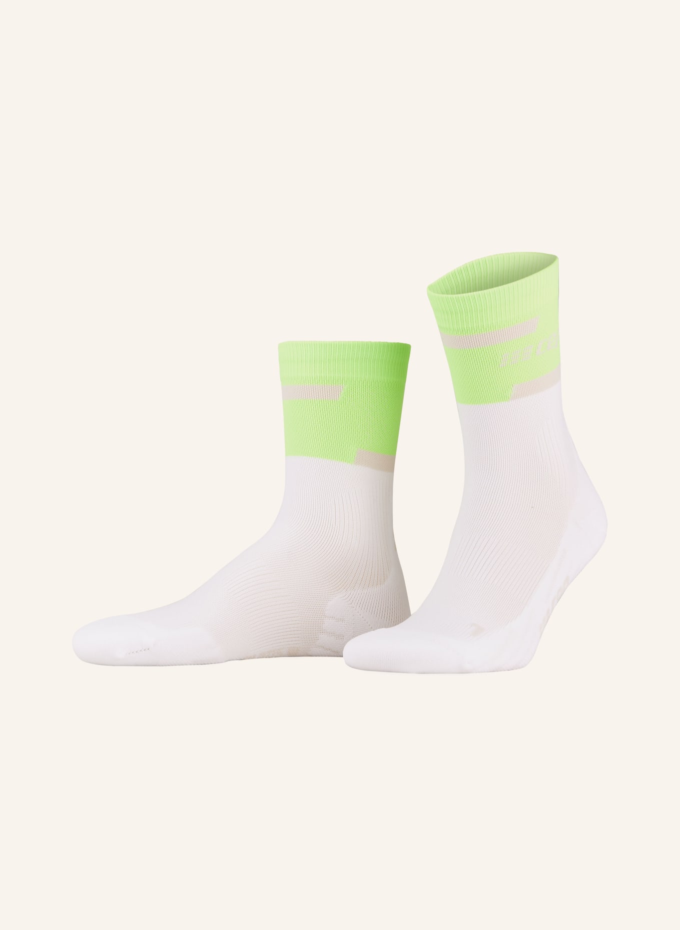 cep Running socks THE RUN COMPRESSION 4.0, Color: 873 green/white (Image 1)